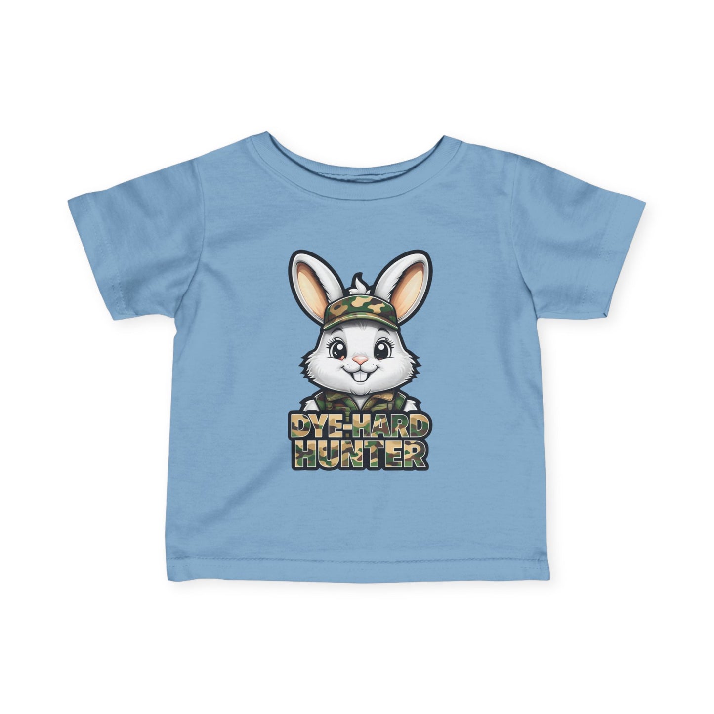 Dye-Hard Hunter Infant Tee - Cute Bunny T-Shirt for Little Outdoorsy Kids