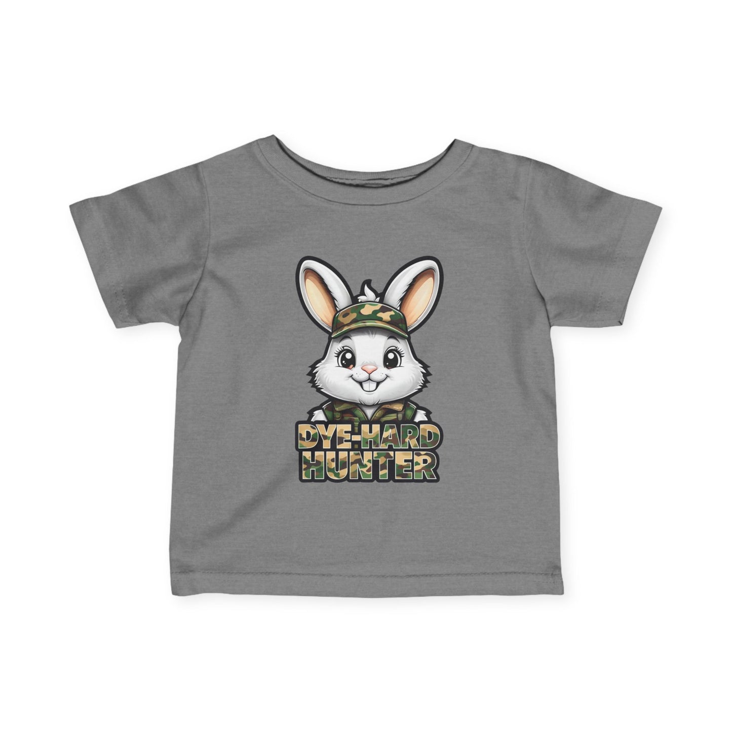 Dye-Hard Hunter Infant Tee - Cute Bunny T-Shirt for Little Outdoorsy Kids