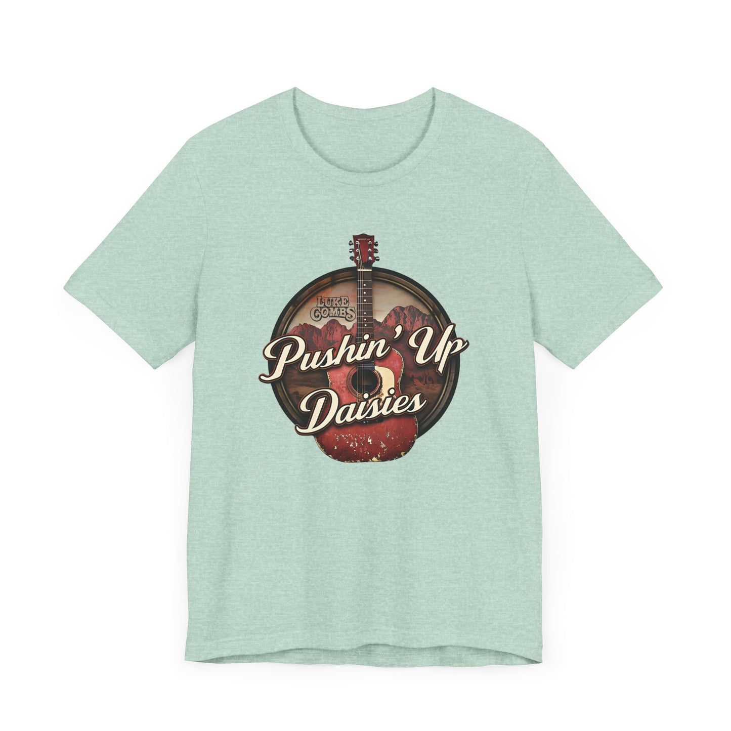 Pushin' Up Daisies Graphic T-Shirt, Gift for Musicians, Unisex Casual Wear, Music Lover's Apparel, Concerts
