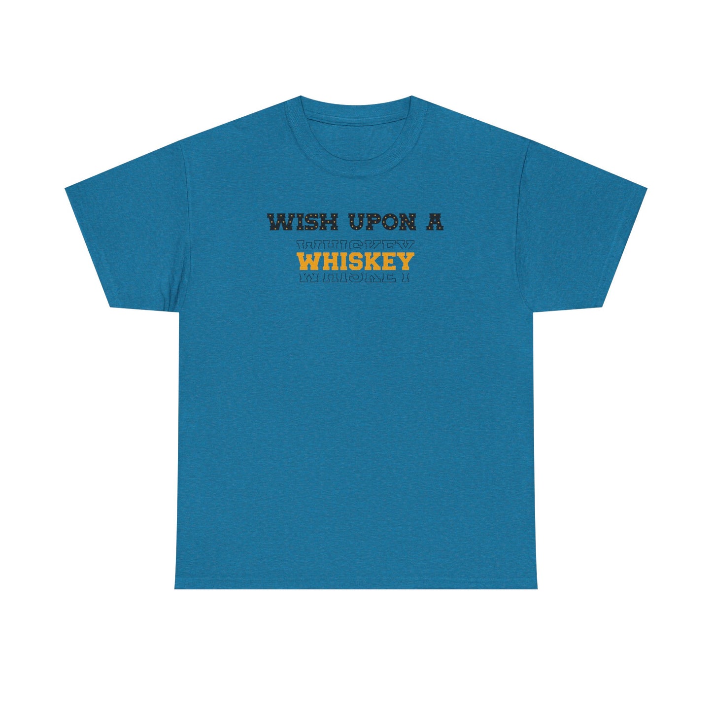 Wish Upon a Whiskey Unisex Heavy Cotton Tee, Funny Drinking Shirt, Gift for Whiskey Lovers, Bar Night Tee, Unique Birthday