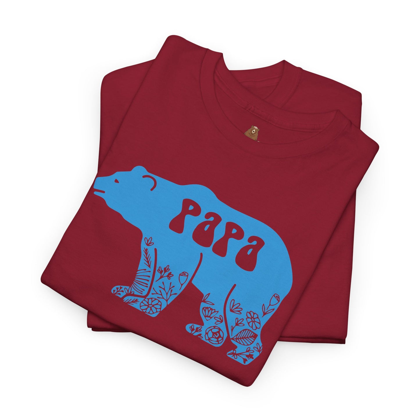 Floral Papa Bear T-Shirt, Daddy Tee, Father's Day Gift, Family Matching Shirt, Dad Birthday Present