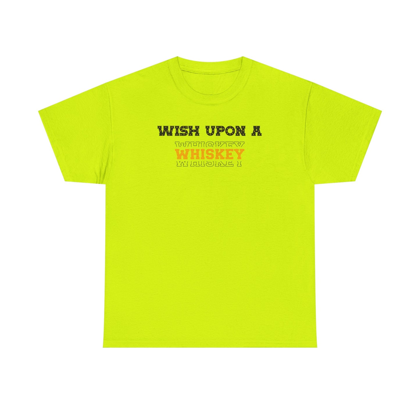 Wish Upon a Whiskey Unisex Heavy Cotton Tee, Funny Drinking Shirt, Gift for Whiskey Lovers, Bar Night Tee, Unique Birthday