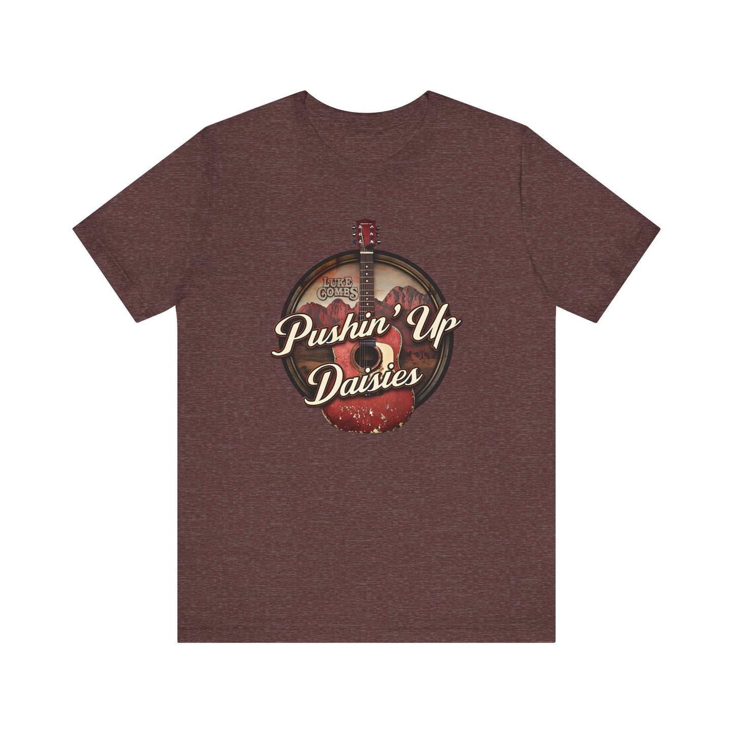 Pushin' Up Daisies Graphic T-Shirt, Gift for Musicians, Unisex Casual Wear, Music Lover's Apparel, Concerts