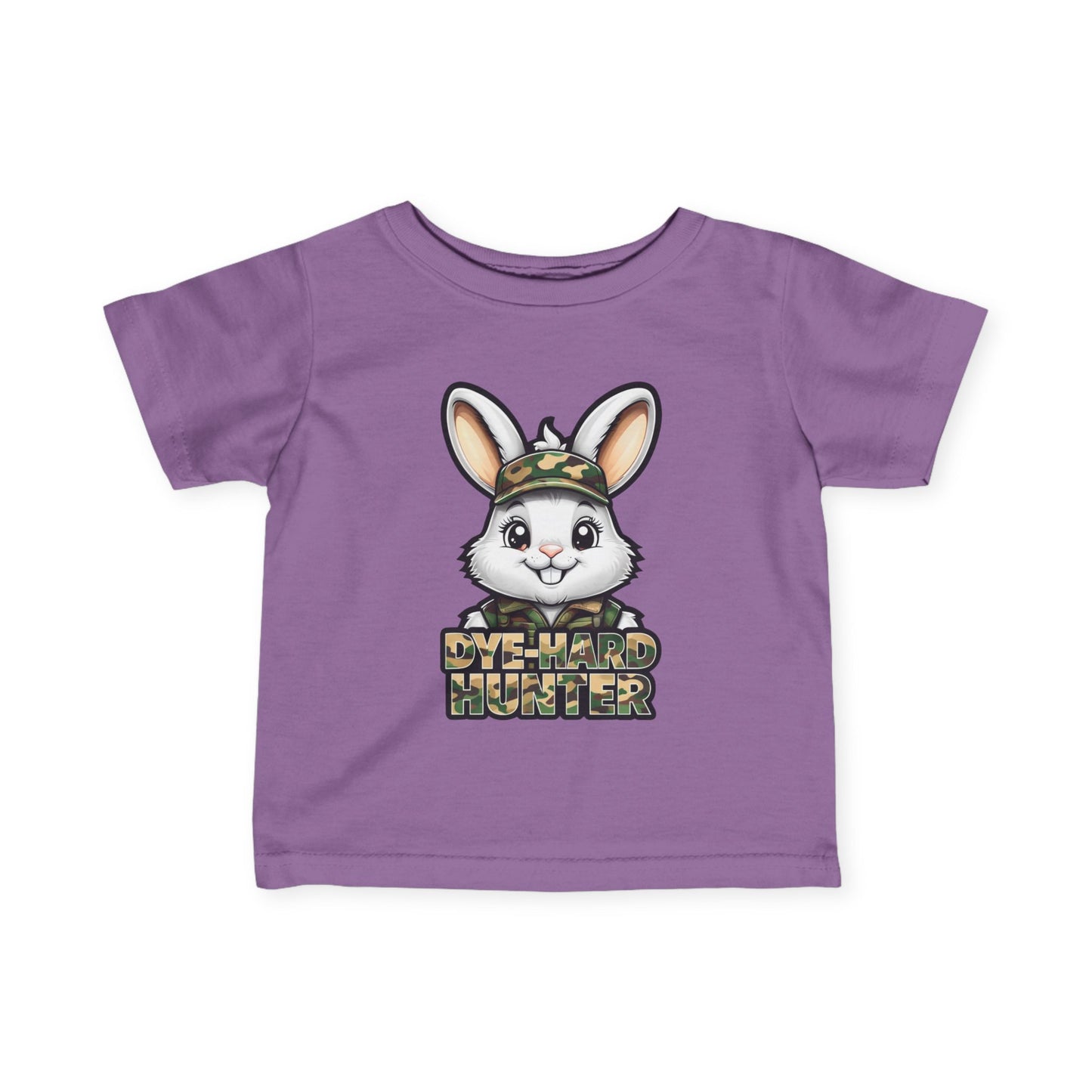 Dye-Hard Hunter Infant Tee - Cute Bunny T-Shirt for Little Outdoorsy Kids