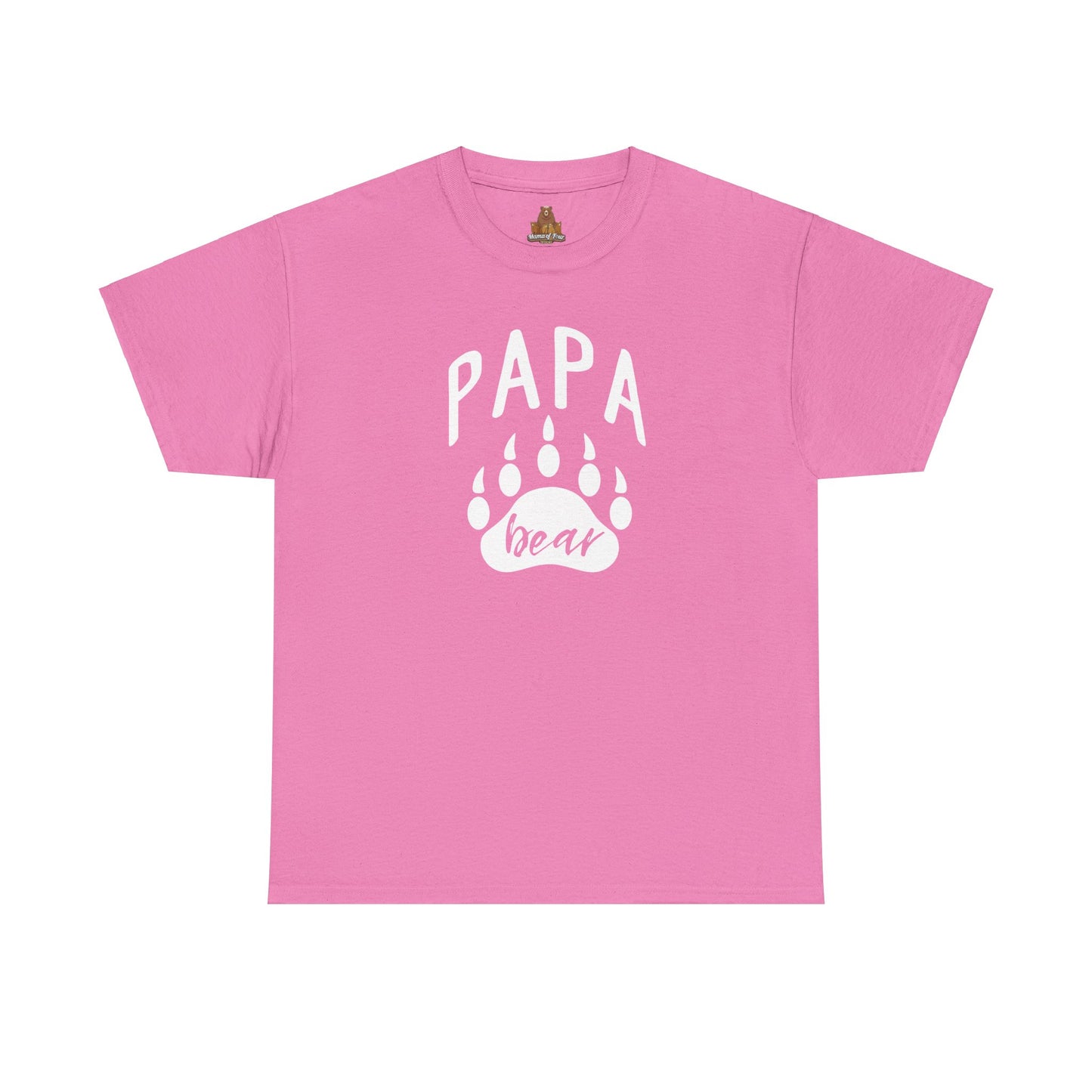 Papa Bear with Claw Print - Unisex Heavy Cotton Tee