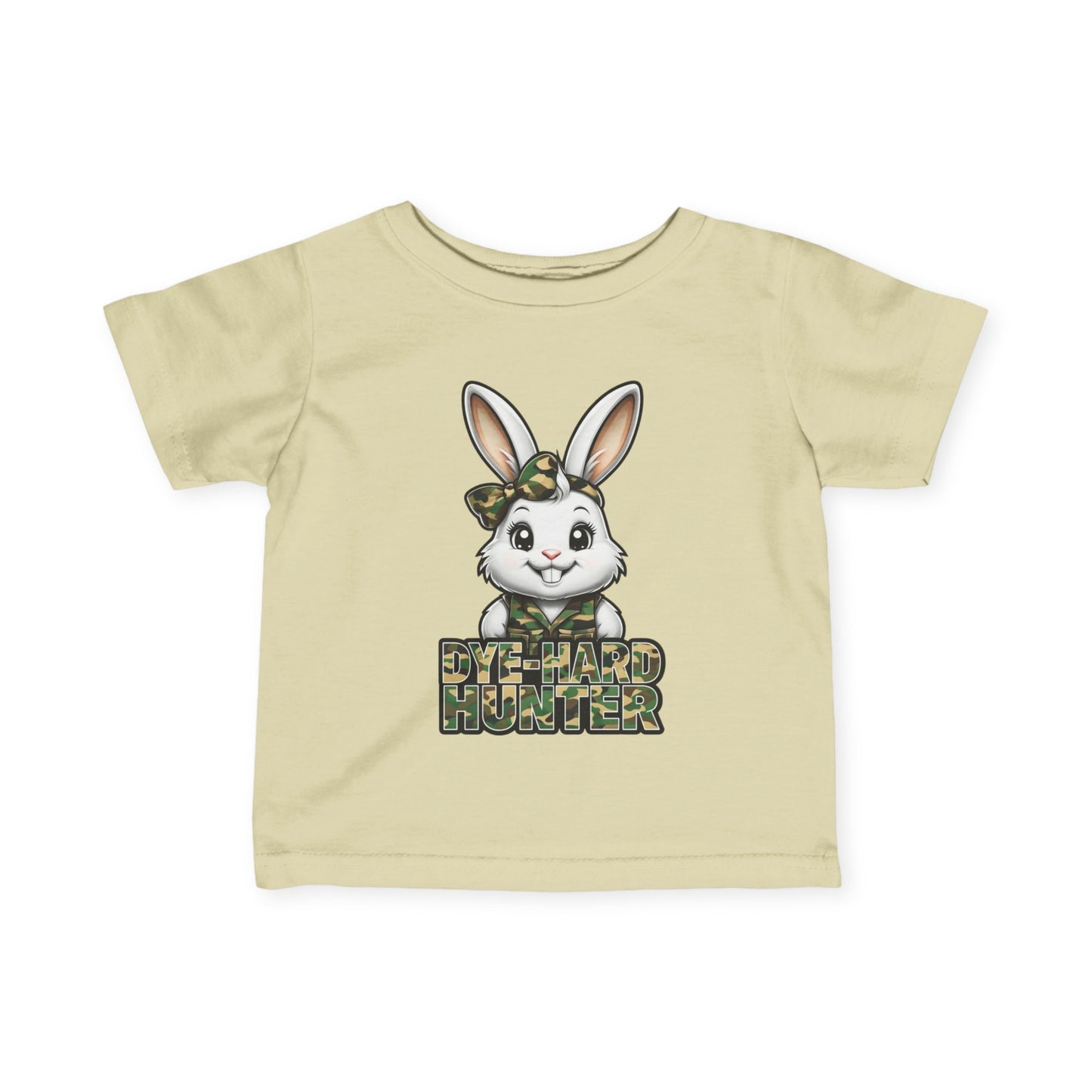 Dye-Hard Girl Hunter Infant Tee - Cute Bunny T-Shirt for Little Outdoorsy Kids