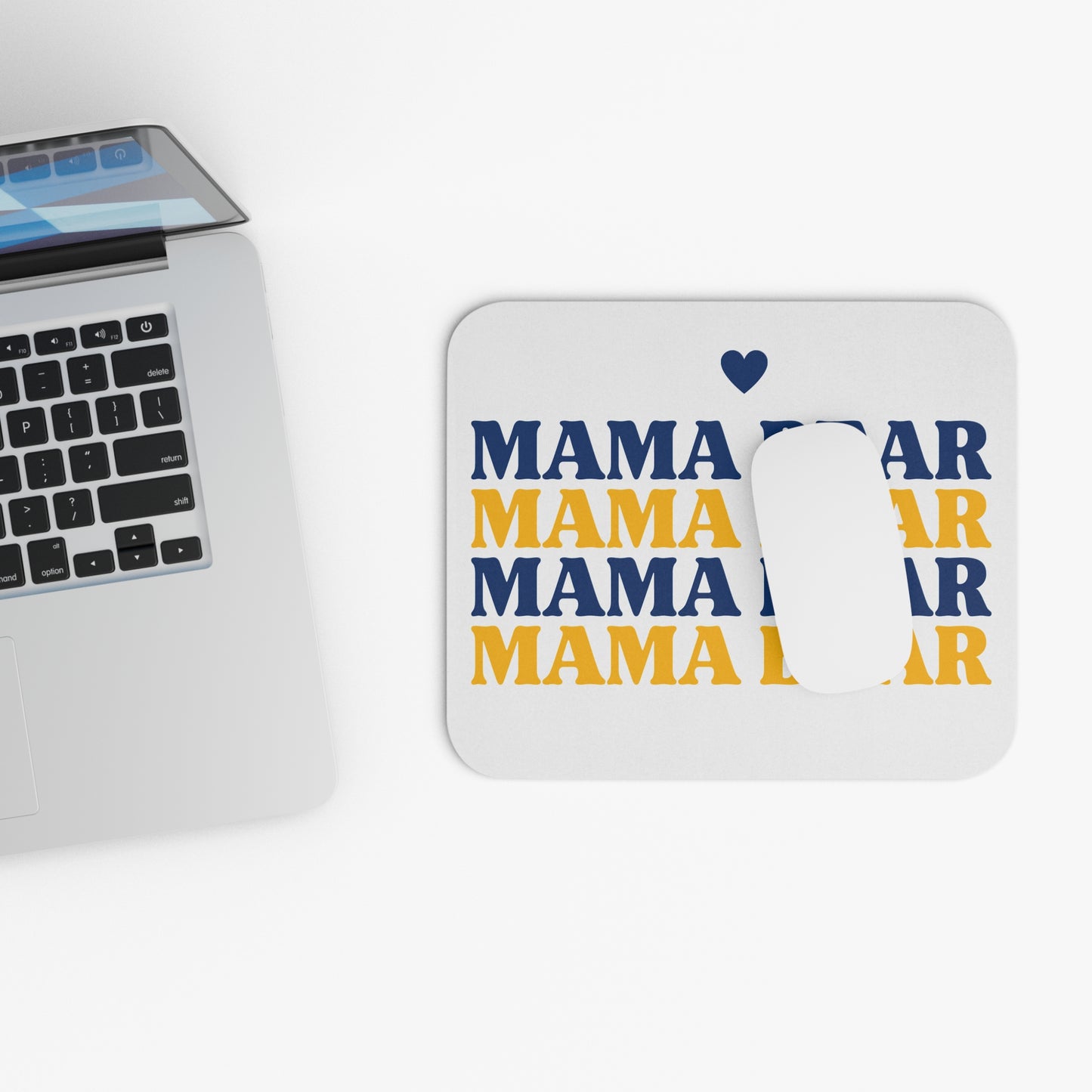 Mama Bear Mouse Pad - Mom Gift, Office Desk Accessory, Cute Gaming Mat, Mother's Day Present, Family Computer Accessories