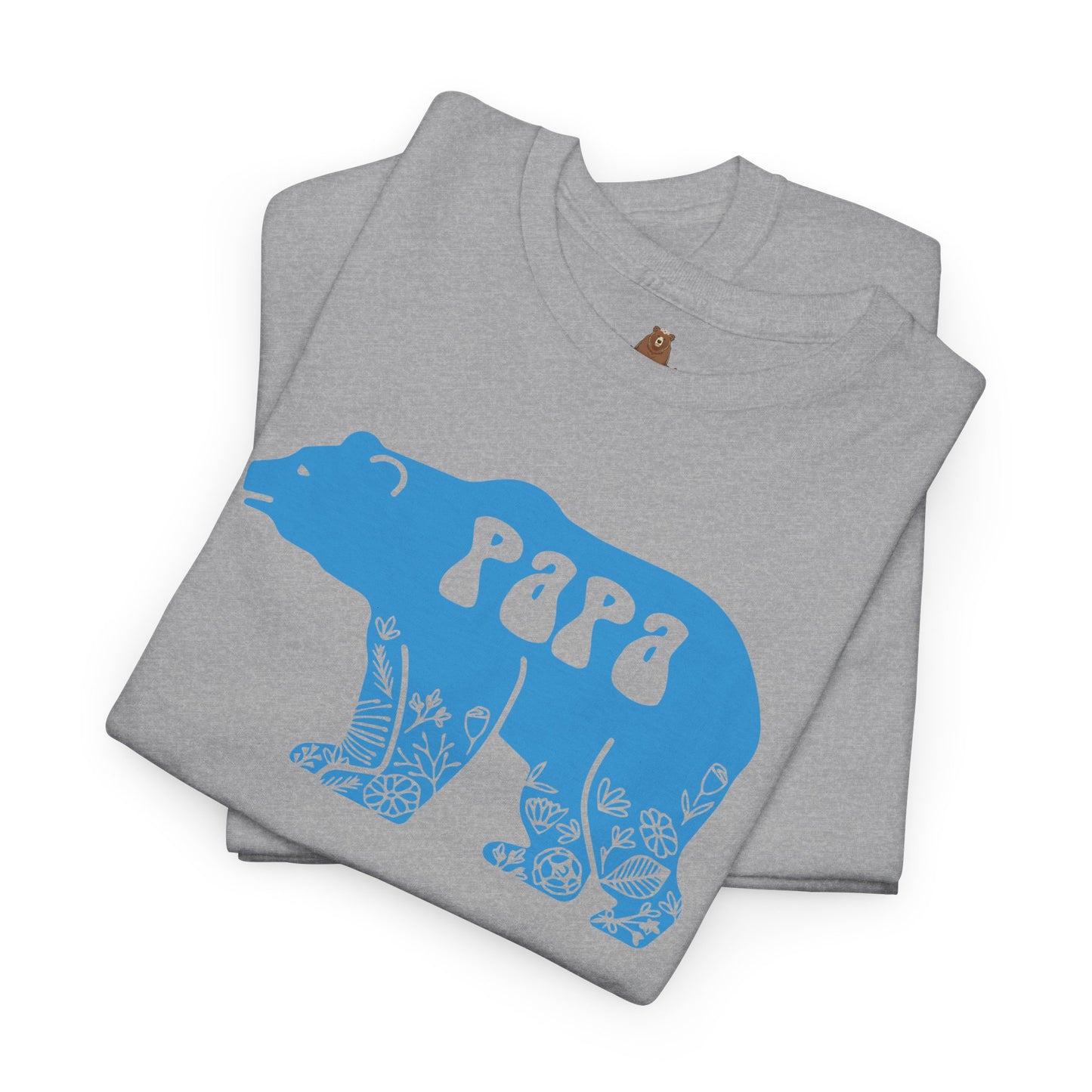 Floral Papa Bear T-Shirt, Daddy Tee, Father's Day Gift, Family Matching Shirt, Dad Birthday Present