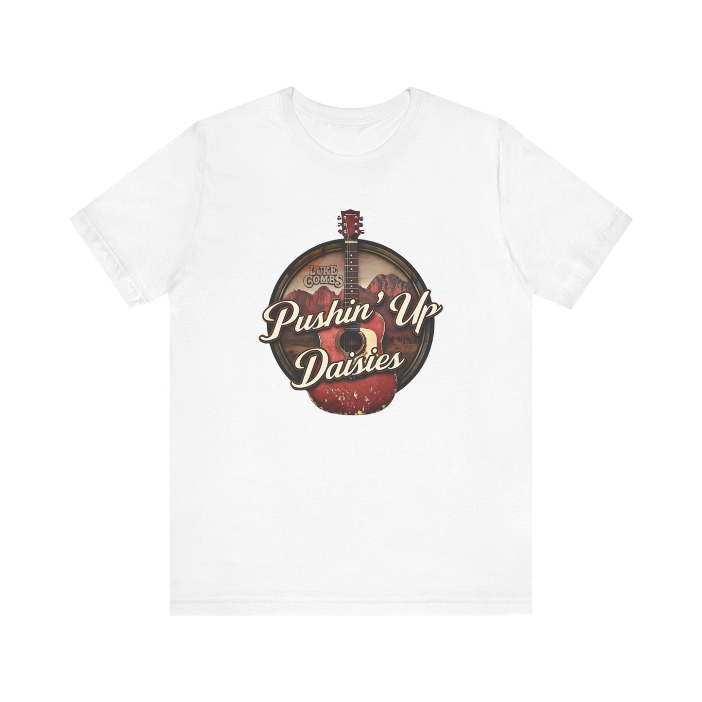 Pushin' Up Daisies Graphic T-Shirt, Gift for Musicians, Unisex Casual Wear, Music Lover's Apparel, Concerts