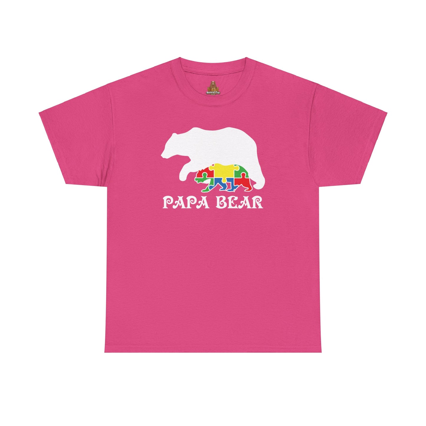 Autism Papa Bear Unisex Tee, Autism Awareness Shirt, Autism Support Apparel, Autism Dad Gift, Autism Advocate Top