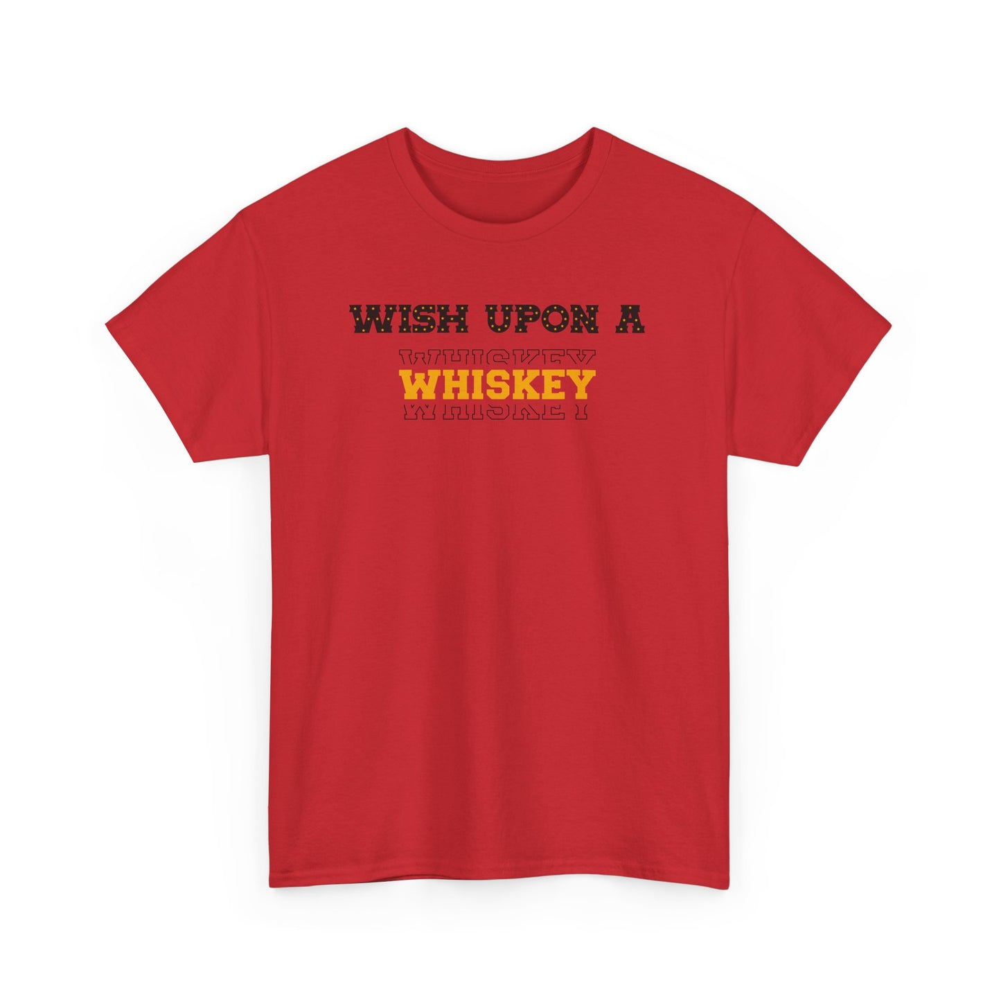 Wish Upon a Whiskey Unisex Heavy Cotton Tee, Funny Drinking Shirt, Gift for Whiskey Lovers, Bar Night Tee, Unique Birthday