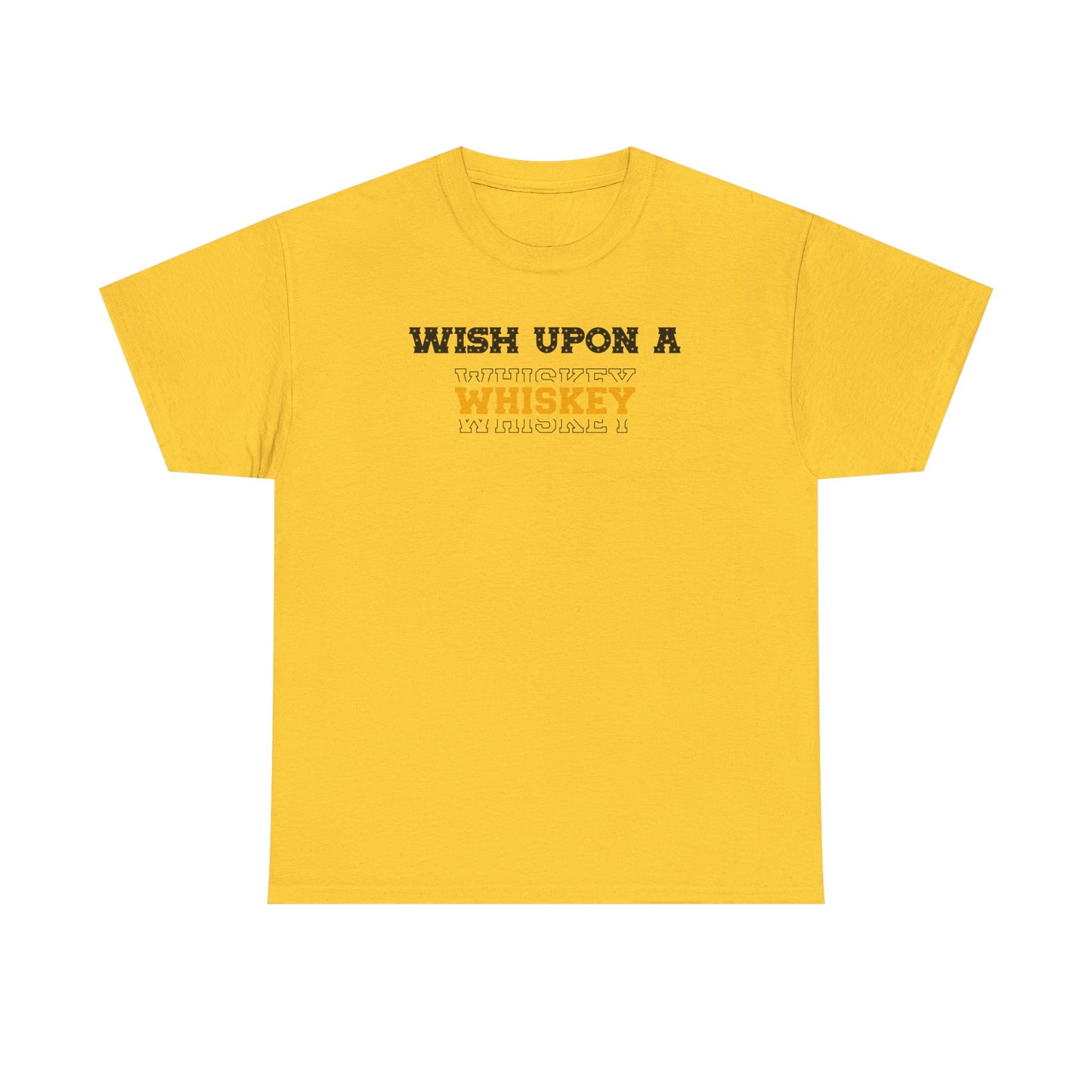 Wish Upon a Whiskey Unisex Heavy Cotton Tee, Funny Drinking Shirt, Gift for Whiskey Lovers, Bar Night Tee, Unique Birthday