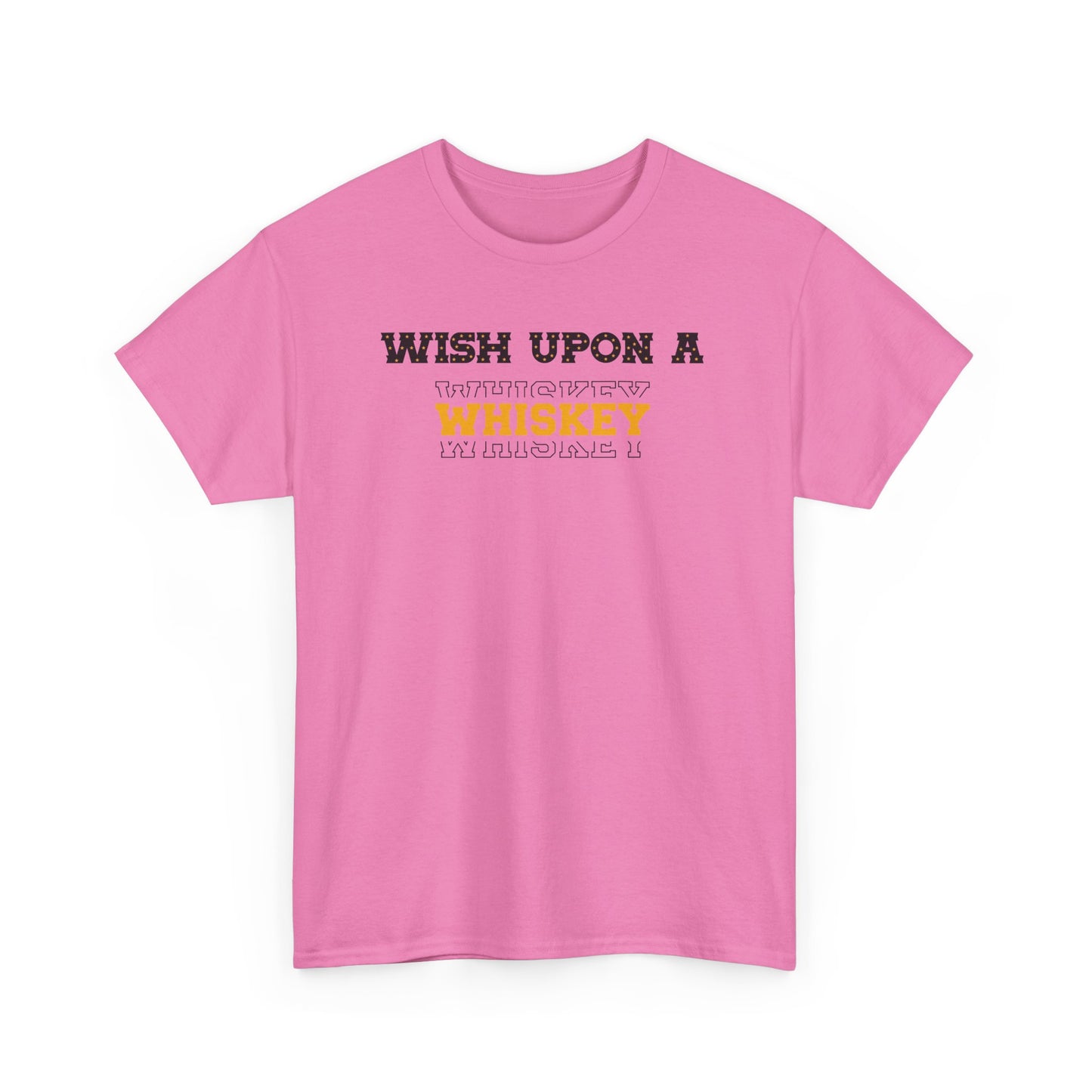 Wish Upon a Whiskey Unisex Heavy Cotton Tee, Funny Drinking Shirt, Gift for Whiskey Lovers, Bar Night Tee, Unique Birthday
