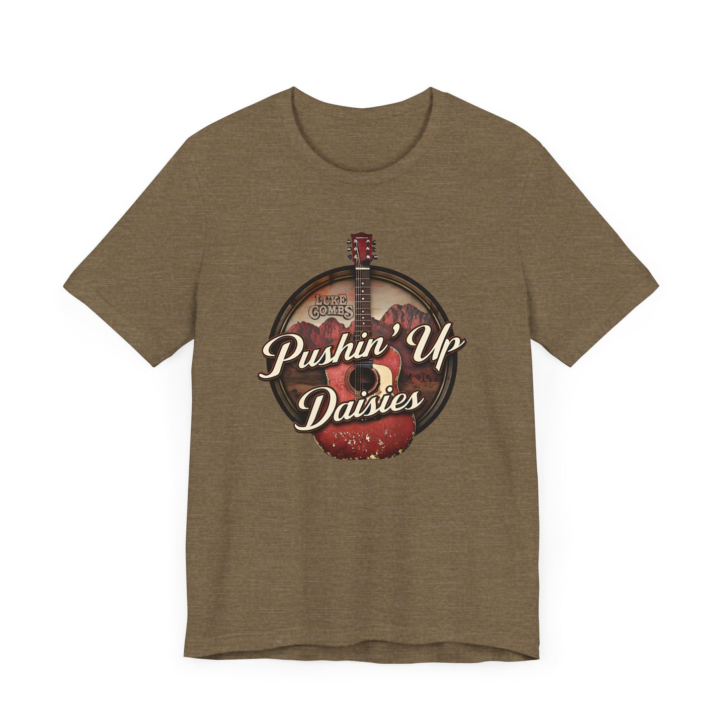 Pushin' Up Daisies Graphic T-Shirt, Gift for Musicians, Unisex Casual Wear, Music Lover's Apparel, Concerts