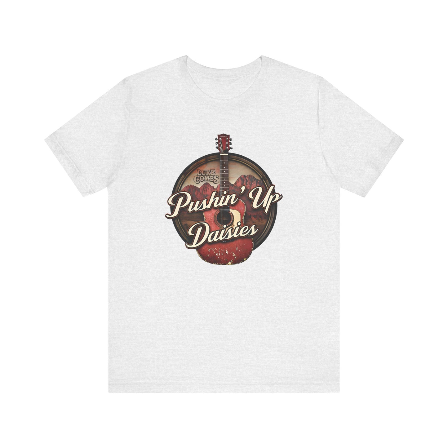 Pushin' Up Daisies Graphic T-Shirt, Gift for Musicians, Unisex Casual Wear, Music Lover's Apparel, Concerts