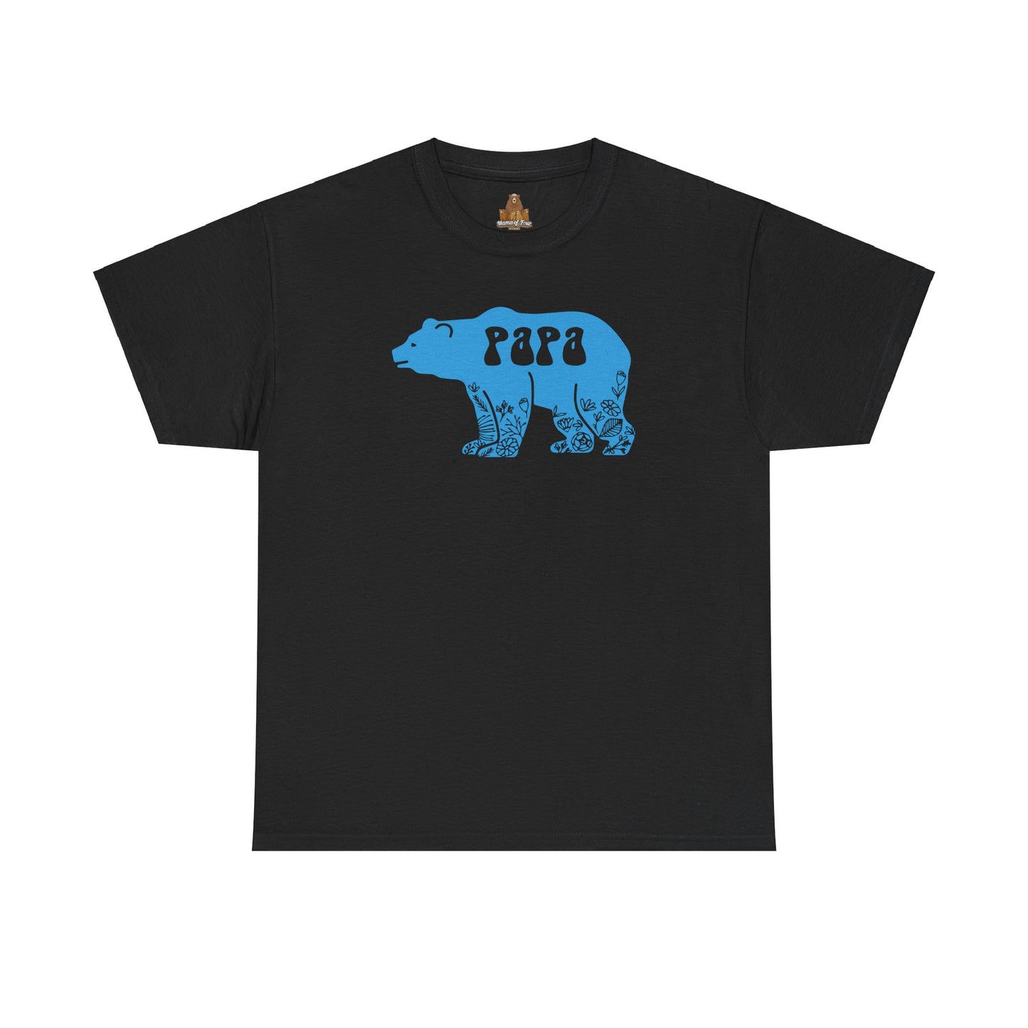 Floral Papa Bear T-Shirt, Daddy Tee, Father's Day Gift, Family Matching Shirt, Dad Birthday Present