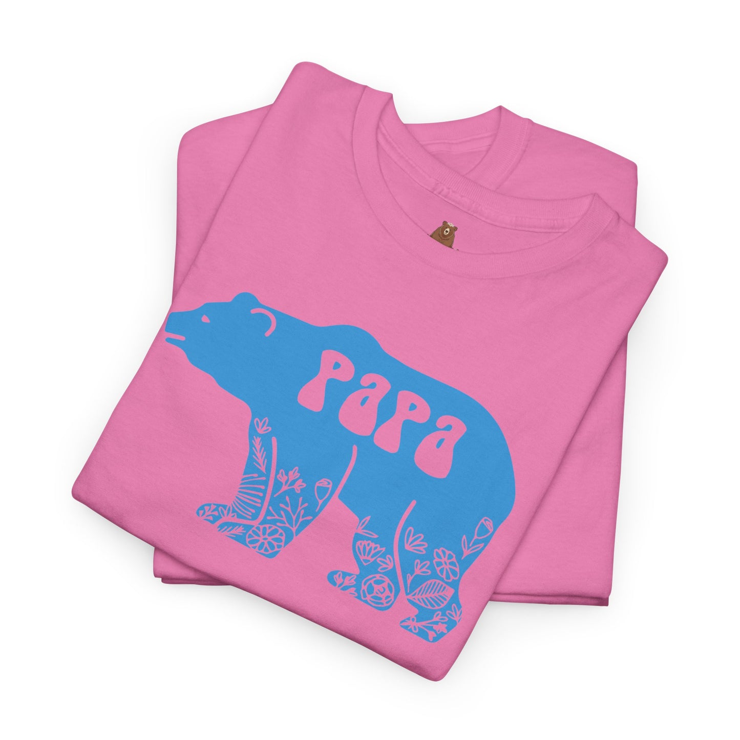 Floral Papa Bear T-Shirt, Daddy Tee, Father's Day Gift, Family Matching Shirt, Dad Birthday Present
