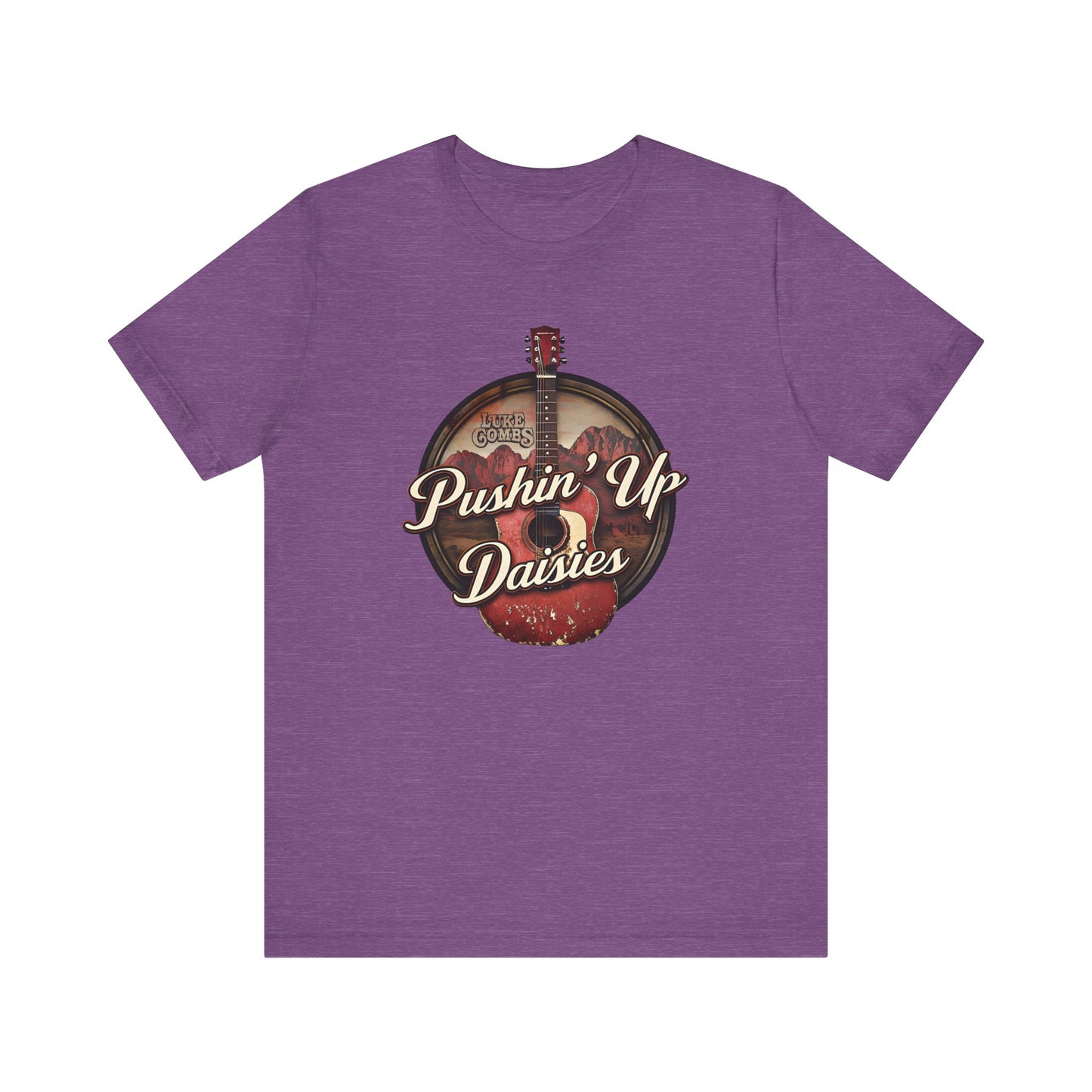Pushin' Up Daisies Graphic T-Shirt, Gift for Musicians, Unisex Casual Wear, Music Lover's Apparel, Concerts