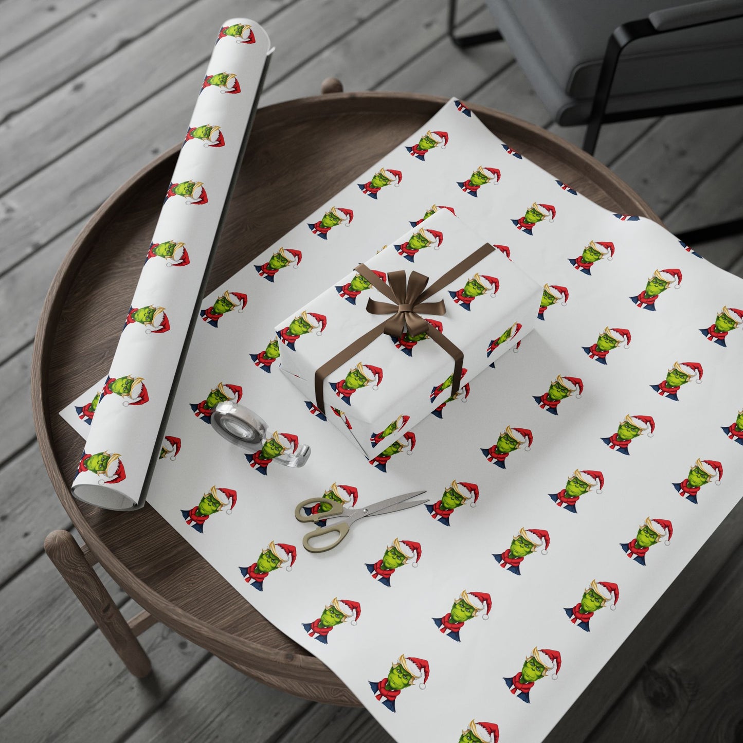 Donald Trump Wrapping Paper | Festive Donald Trump Gift Wrap for the Holidays, Unique Trump-Themed Christmas Wrap