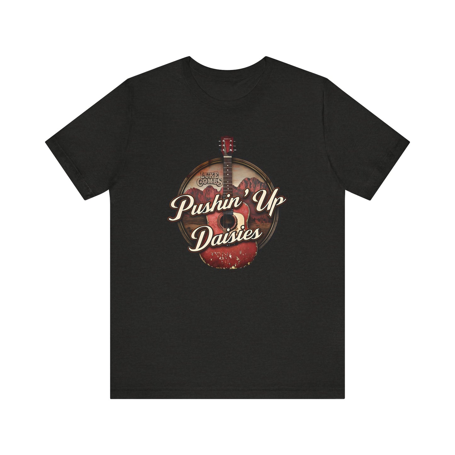 Pushin' Up Daisies Graphic T-Shirt, Gift for Musicians, Unisex Casual Wear, Music Lover's Apparel, Concerts