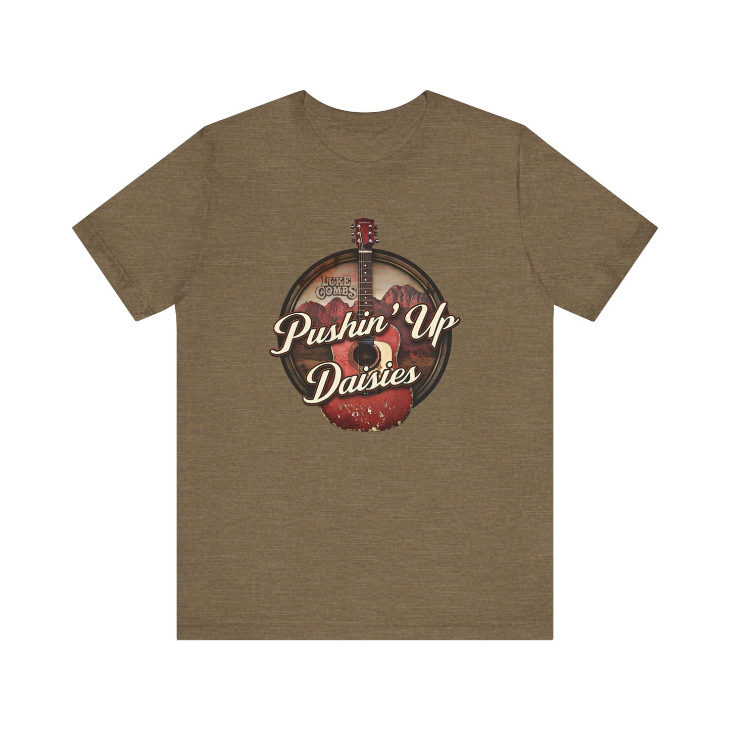 Pushin' Up Daisies Graphic T-Shirt, Gift for Musicians, Unisex Casual Wear, Music Lover's Apparel, Concerts