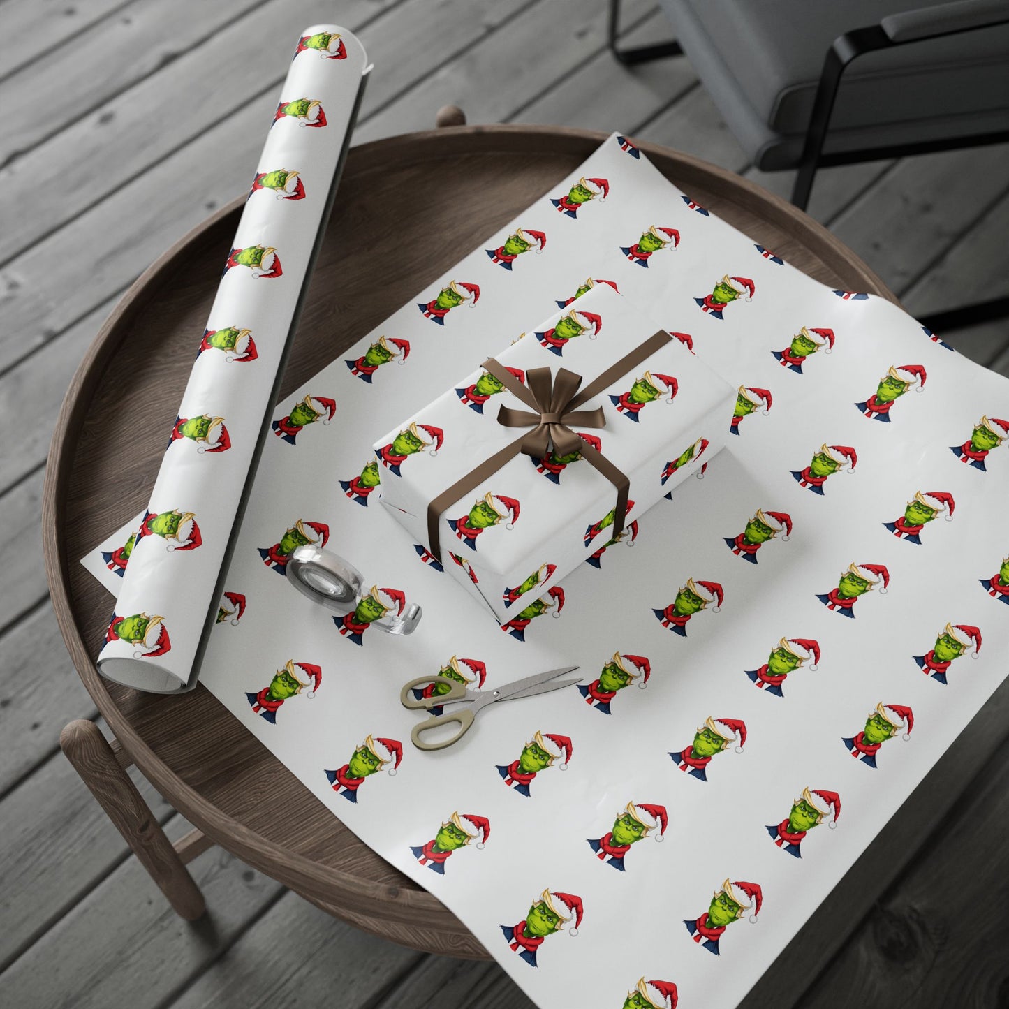 Donald Trump Wrapping Paper | Festive Donald Trump Gift Wrap for the Holidays, Unique Trump-Themed Christmas Wrap