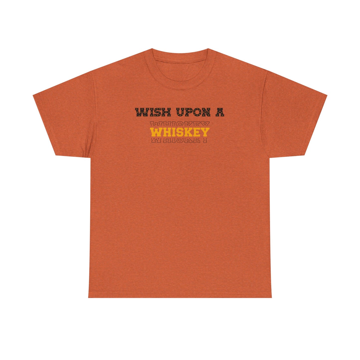 Wish Upon a Whiskey Unisex Heavy Cotton Tee, Funny Drinking Shirt, Gift for Whiskey Lovers, Bar Night Tee, Unique Birthday