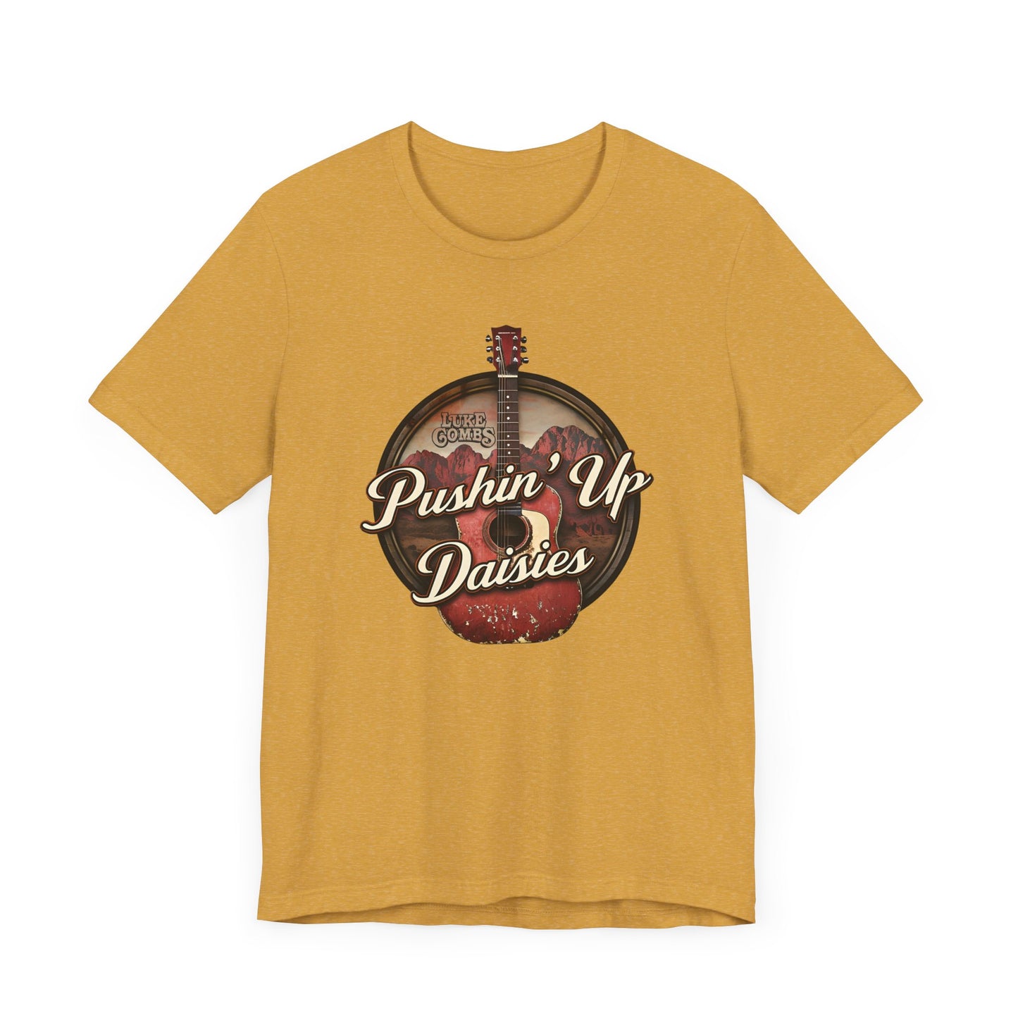 Pushin' Up Daisies Graphic T-Shirt, Gift for Musicians, Unisex Casual Wear, Music Lover's Apparel, Concerts