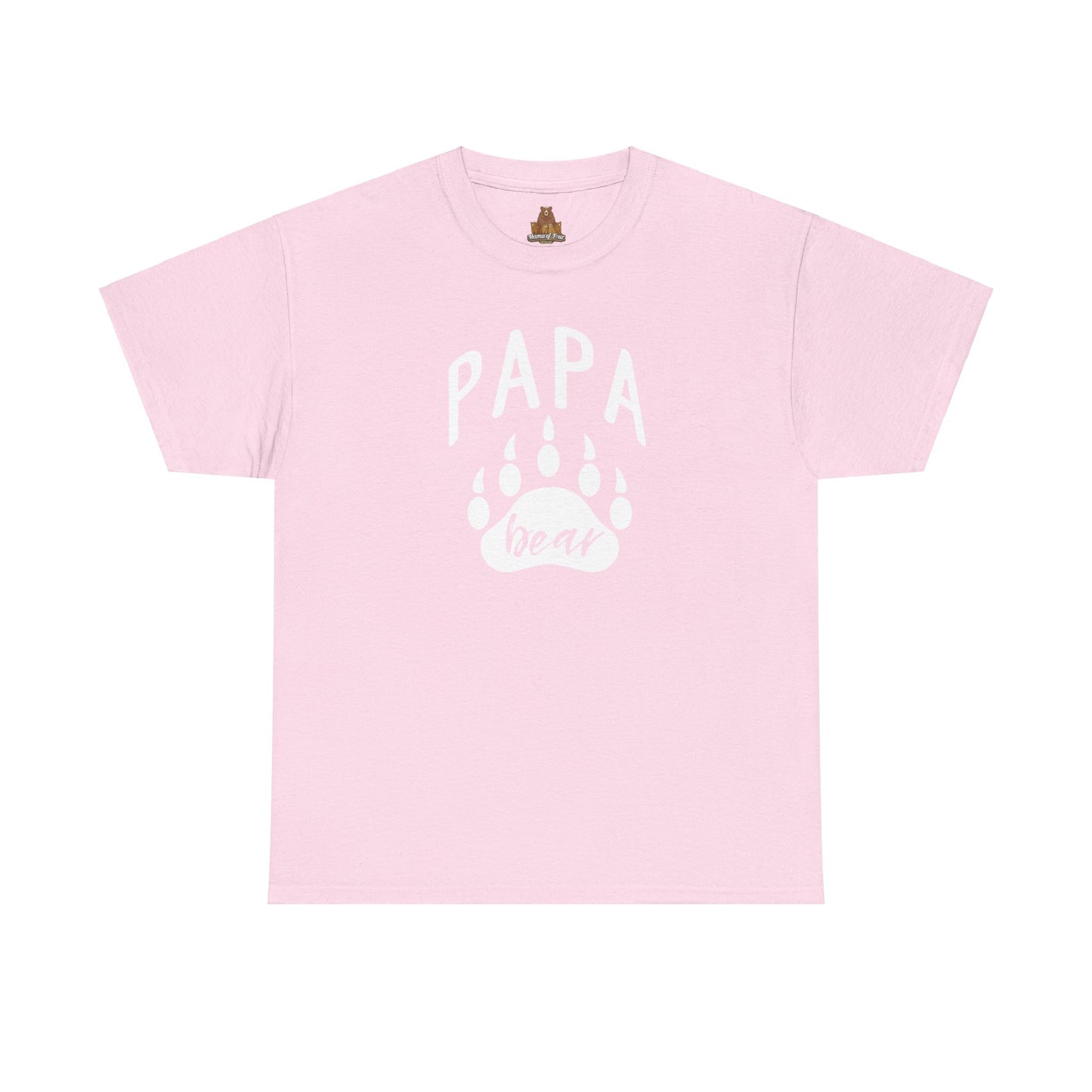 Papa Bear with Claw Print - Unisex Heavy Cotton Tee