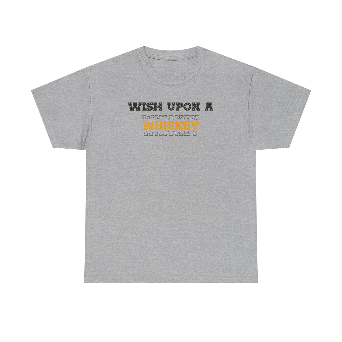 Wish Upon a Whiskey Unisex Heavy Cotton Tee, Funny Drinking Shirt, Gift for Whiskey Lovers, Bar Night Tee, Unique Birthday