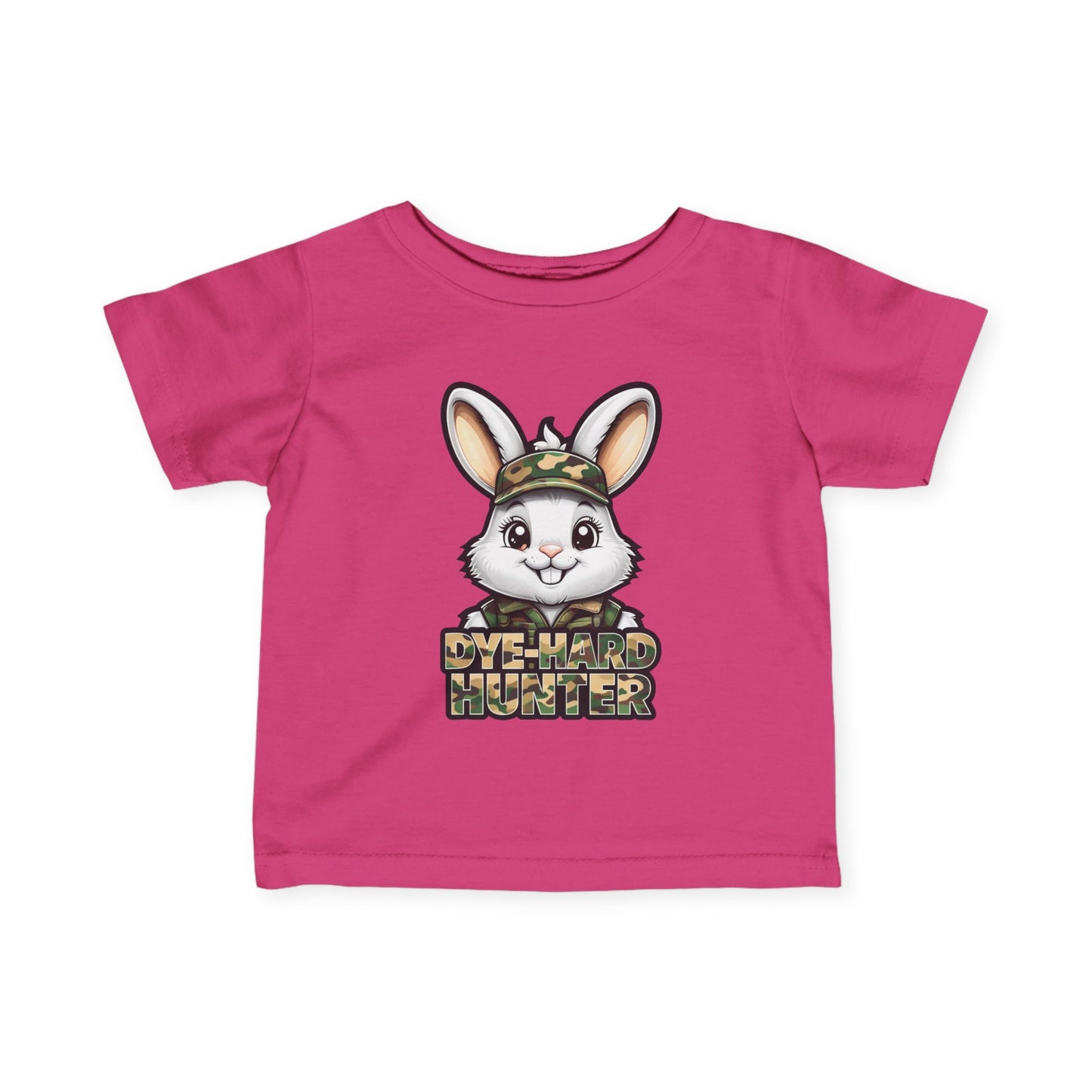 Dye-Hard Hunter Infant Tee - Cute Bunny T-Shirt for Little Outdoorsy Kids
