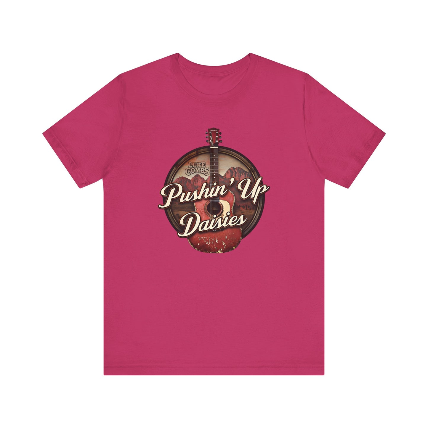 Pushin' Up Daisies Graphic T-Shirt, Gift for Musicians, Unisex Casual Wear, Music Lover's Apparel, Concerts