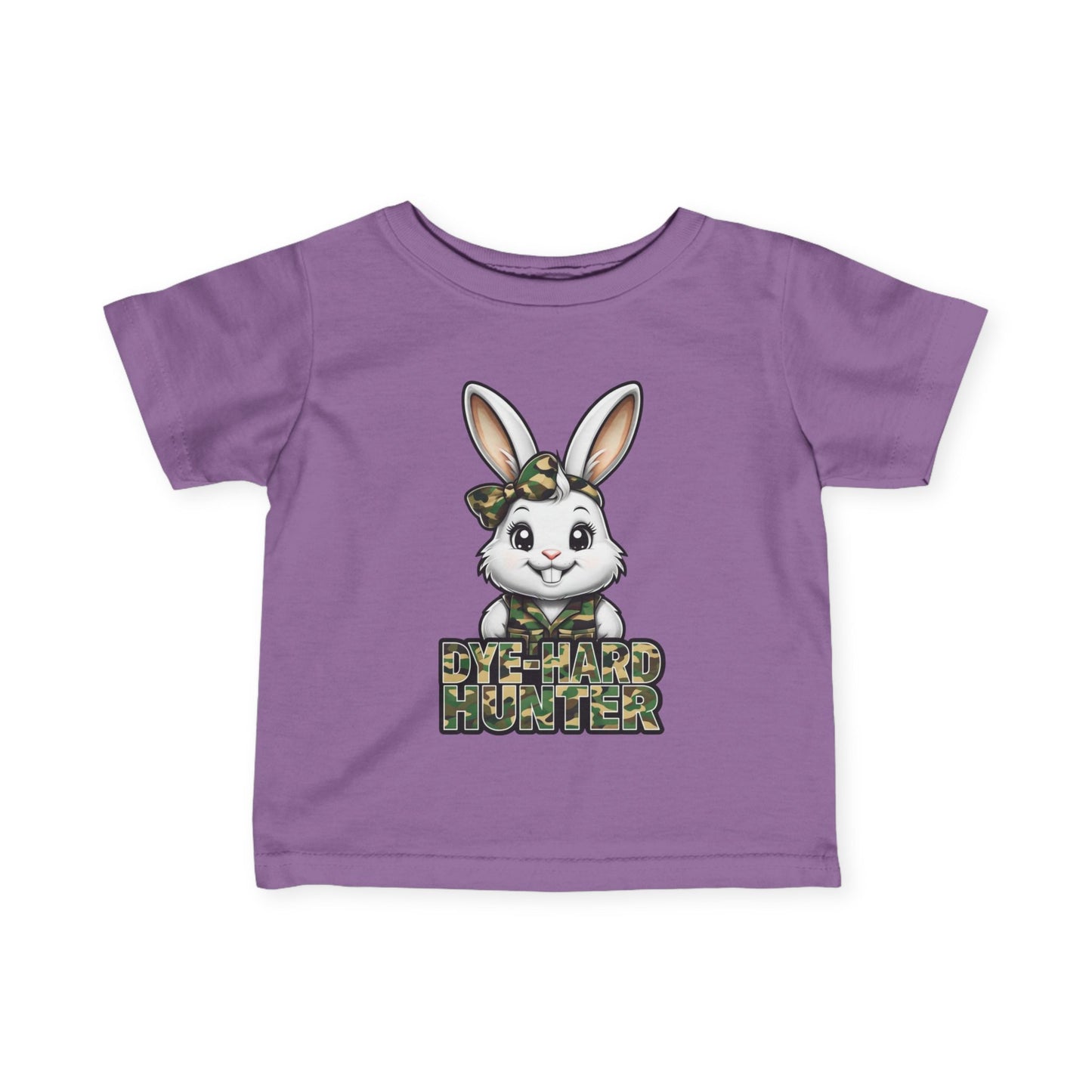 Dye-Hard Girl Hunter Infant Tee - Cute Bunny T-Shirt for Little Outdoorsy Kids