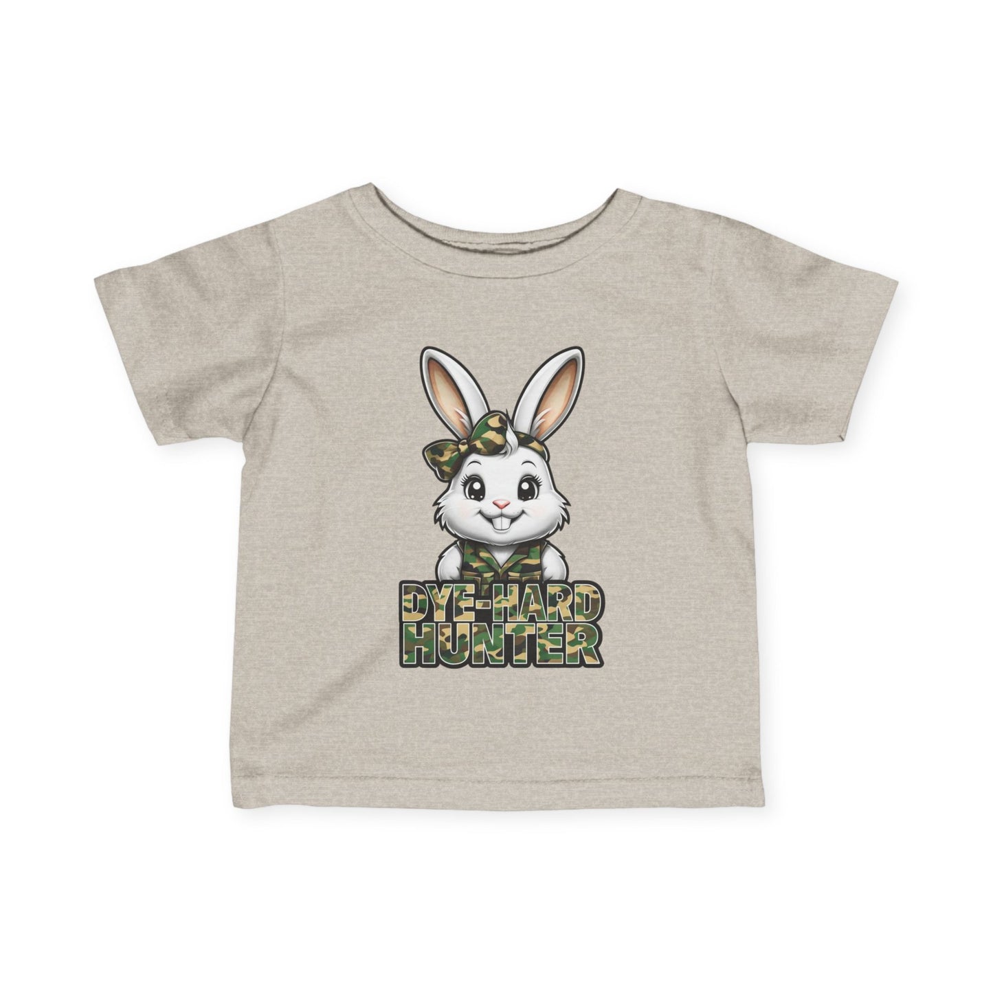 Dye-Hard Girl Hunter Infant Tee - Cute Bunny T-Shirt for Little Outdoorsy Kids