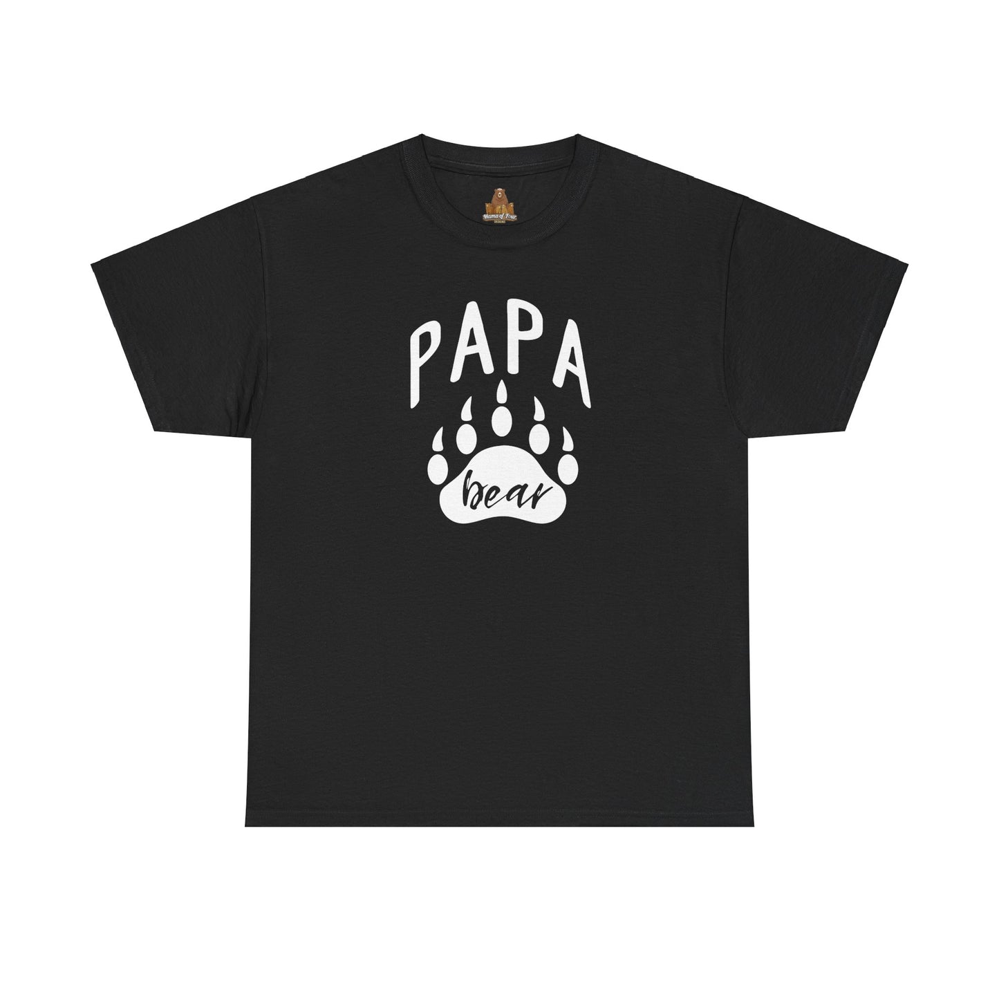 Papa Bear with Claw Print - Unisex Heavy Cotton Tee