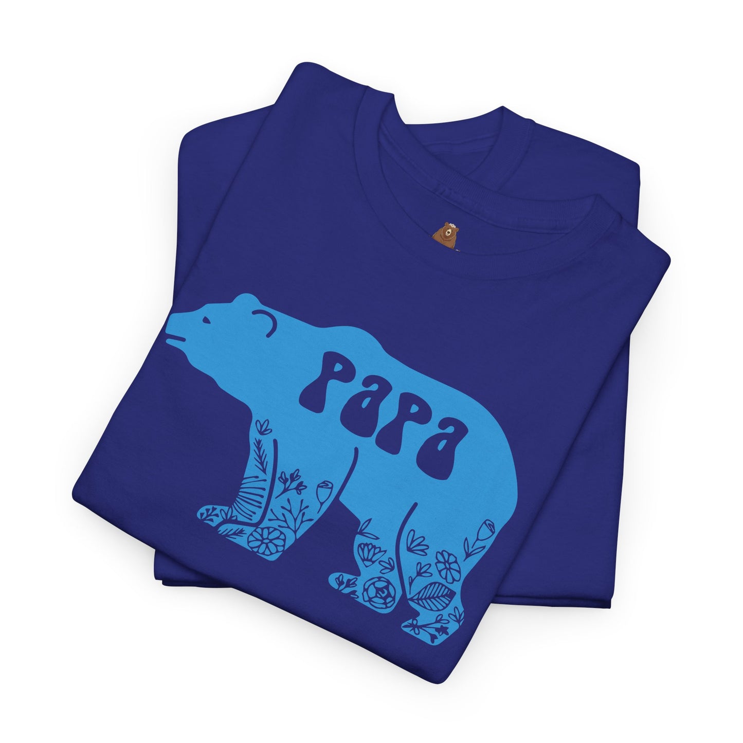 Floral Papa Bear T-Shirt, Daddy Tee, Father's Day Gift, Family Matching Shirt, Dad Birthday Present