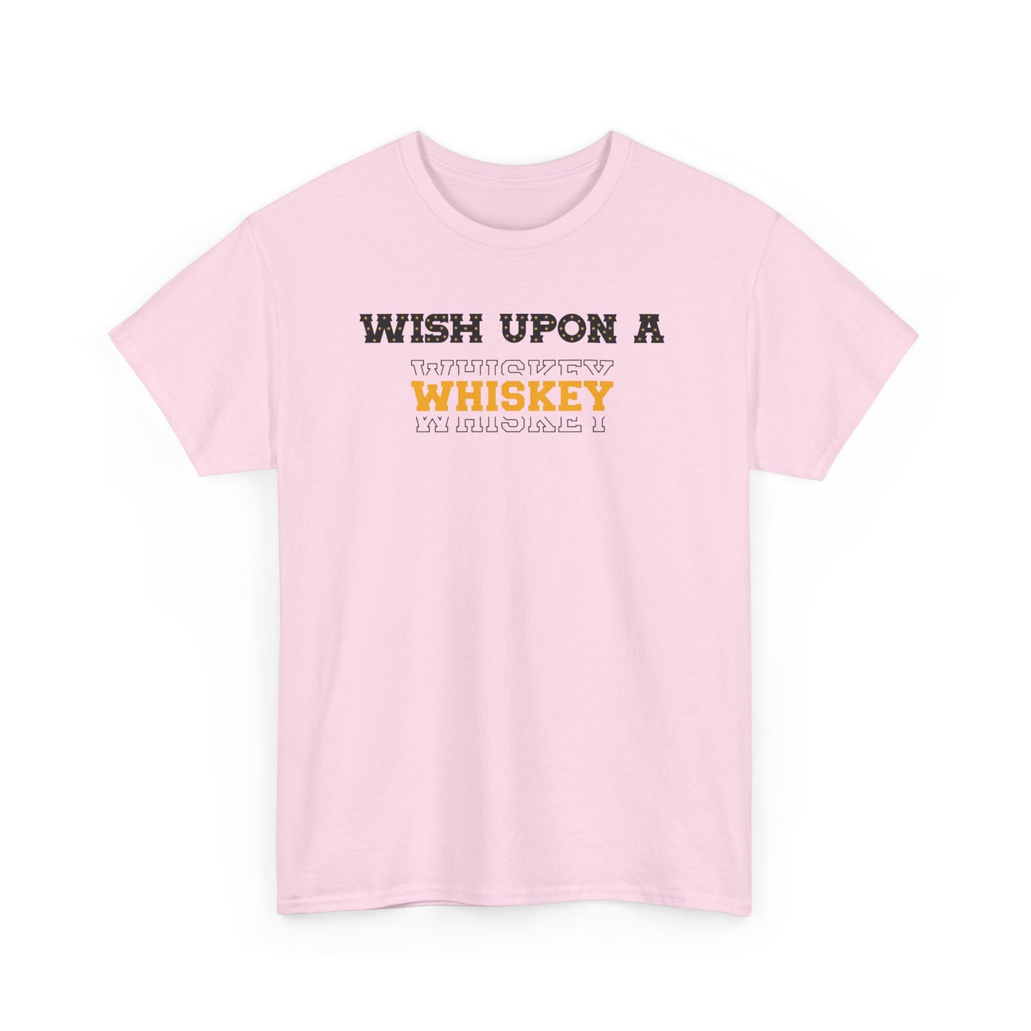 Wish Upon a Whiskey Unisex Heavy Cotton Tee, Funny Drinking Shirt, Gift for Whiskey Lovers, Bar Night Tee, Unique Birthday