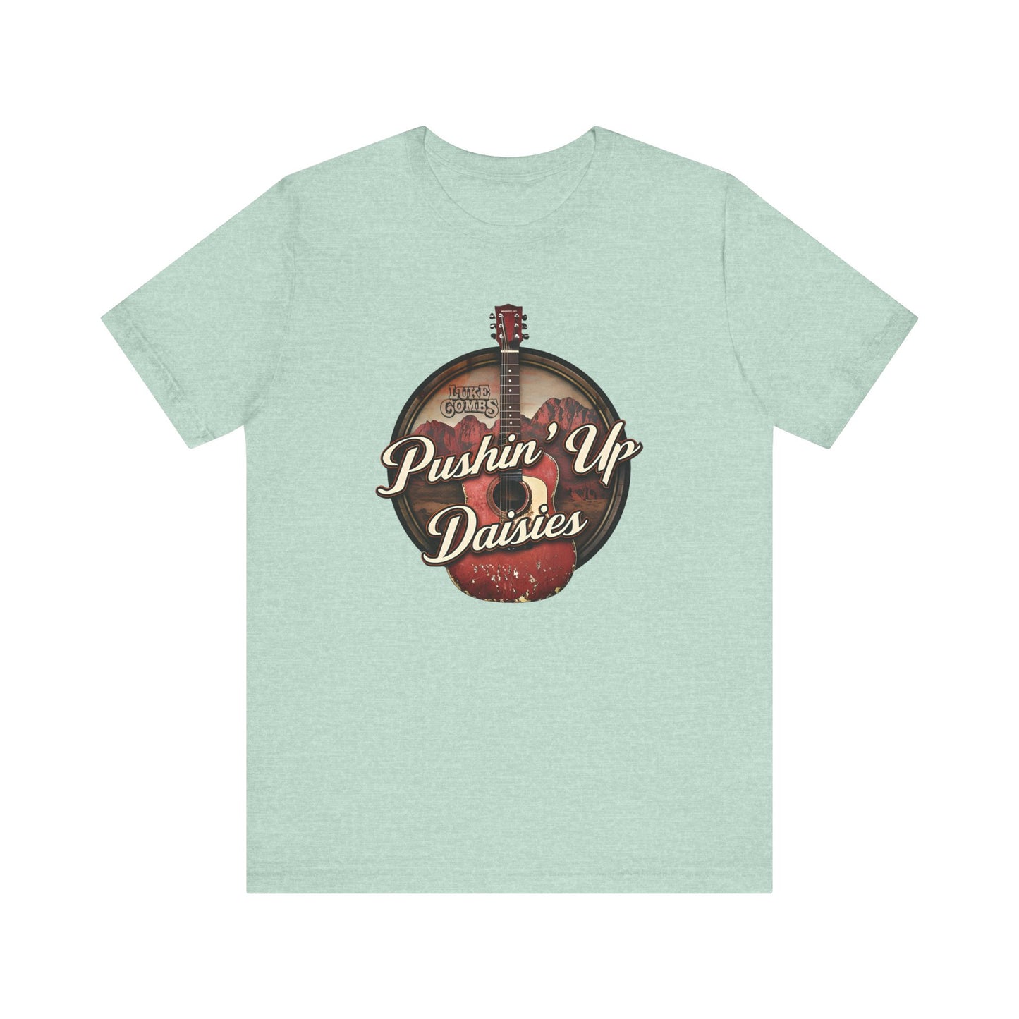 Pushin' Up Daisies Graphic T-Shirt, Gift for Musicians, Unisex Casual Wear, Music Lover's Apparel, Concerts