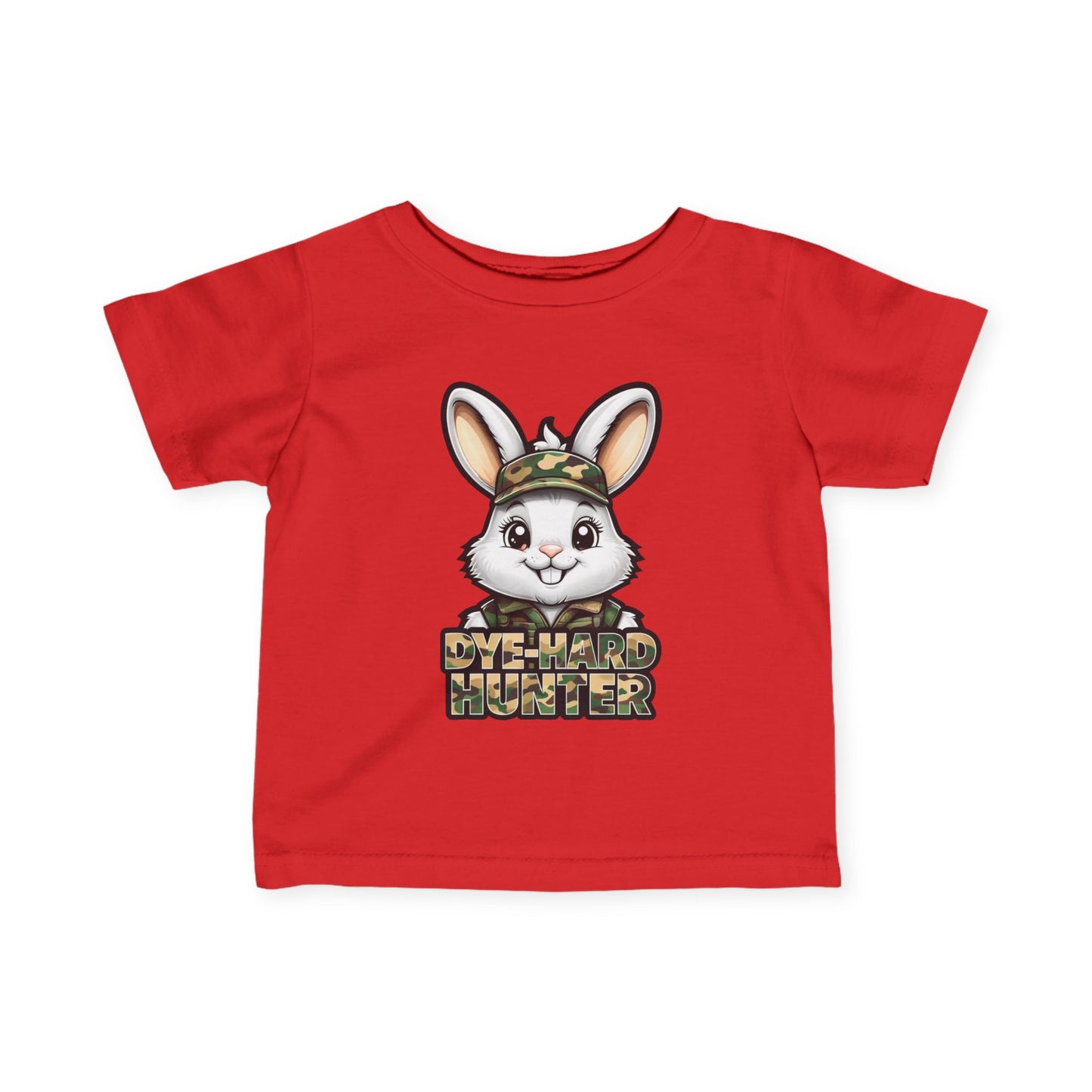 Dye-Hard Hunter Infant Tee - Cute Bunny T-Shirt for Little Outdoorsy Kids