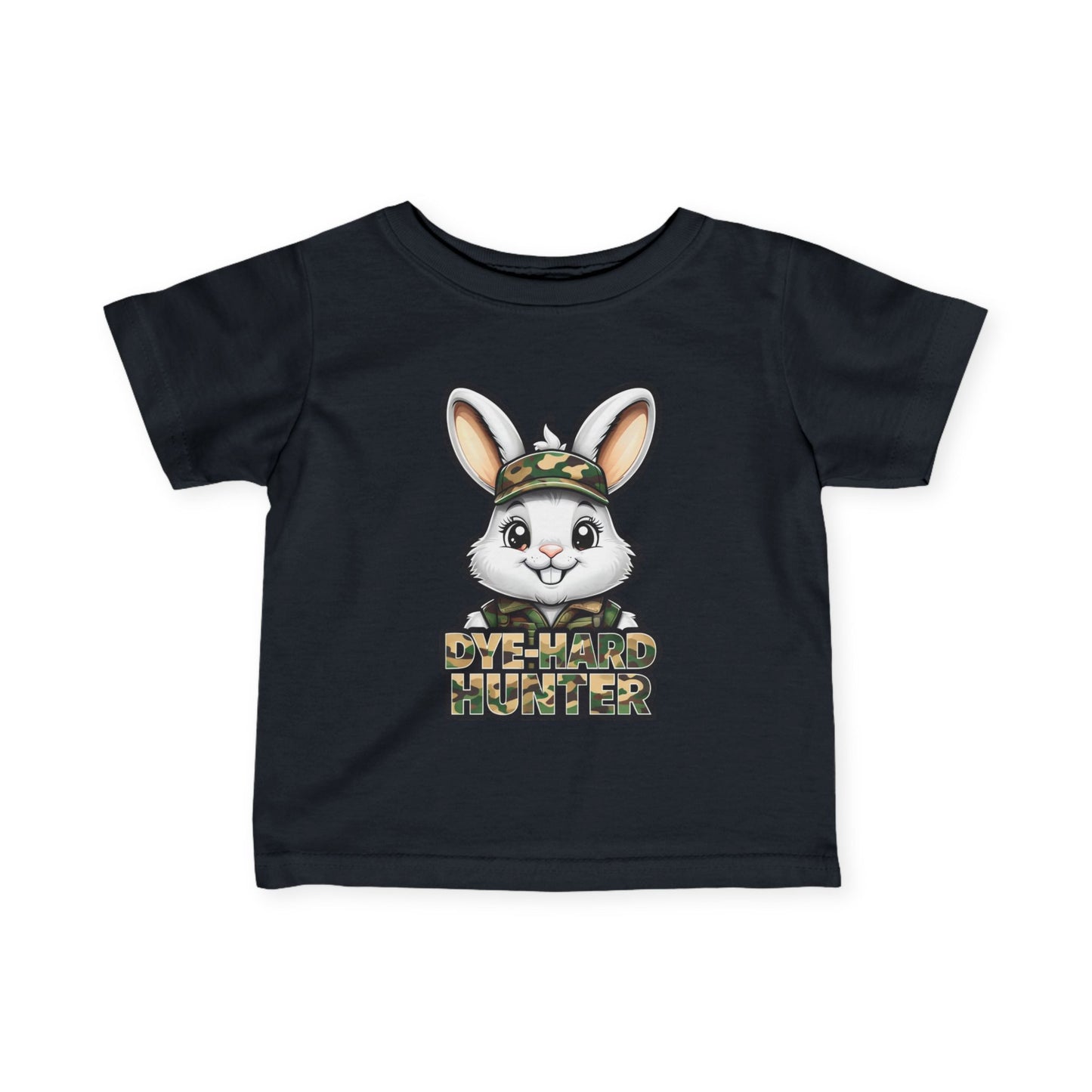 Dye-Hard Hunter Infant Tee - Cute Bunny T-Shirt for Little Outdoorsy Kids