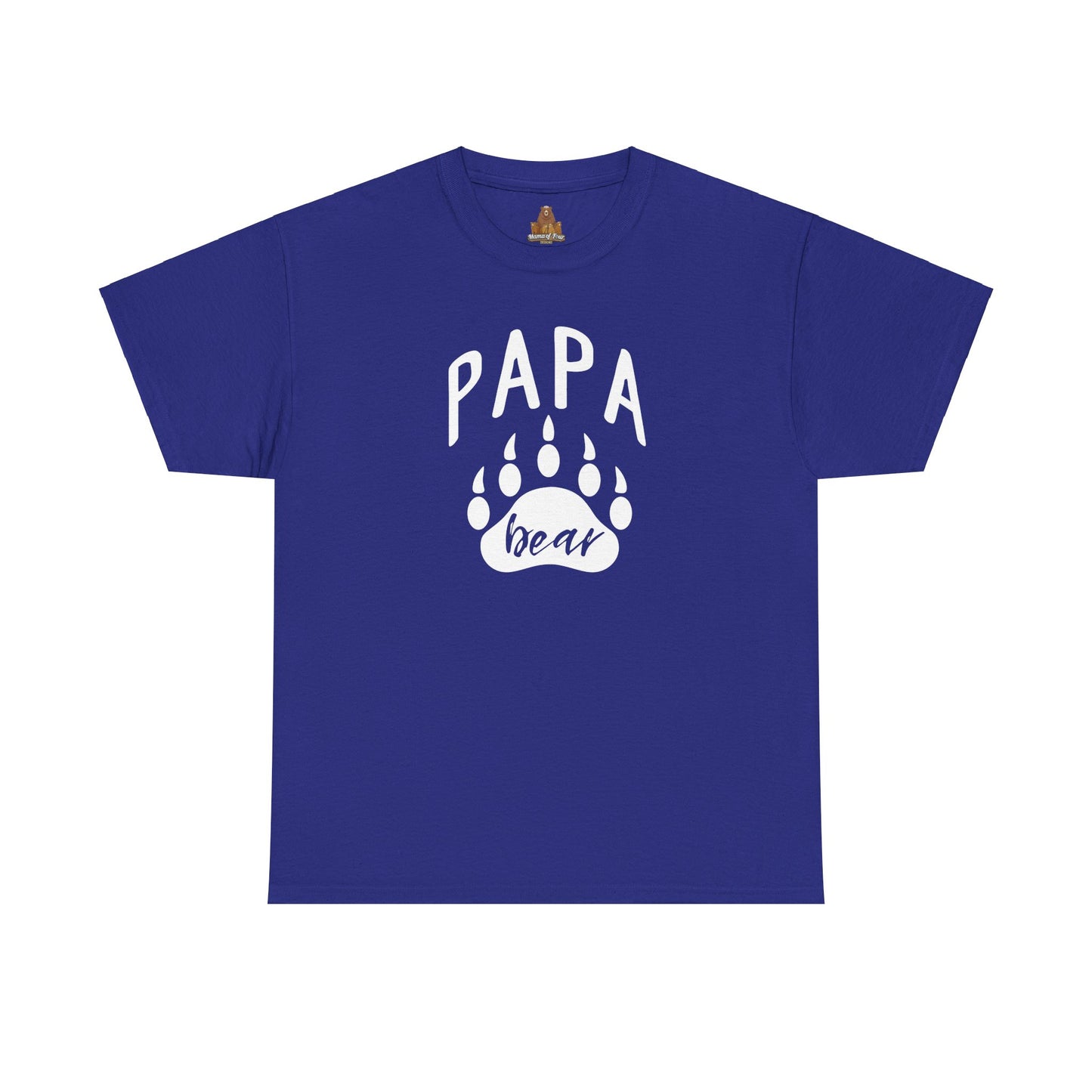 Papa Bear with Claw Print - Unisex Heavy Cotton Tee