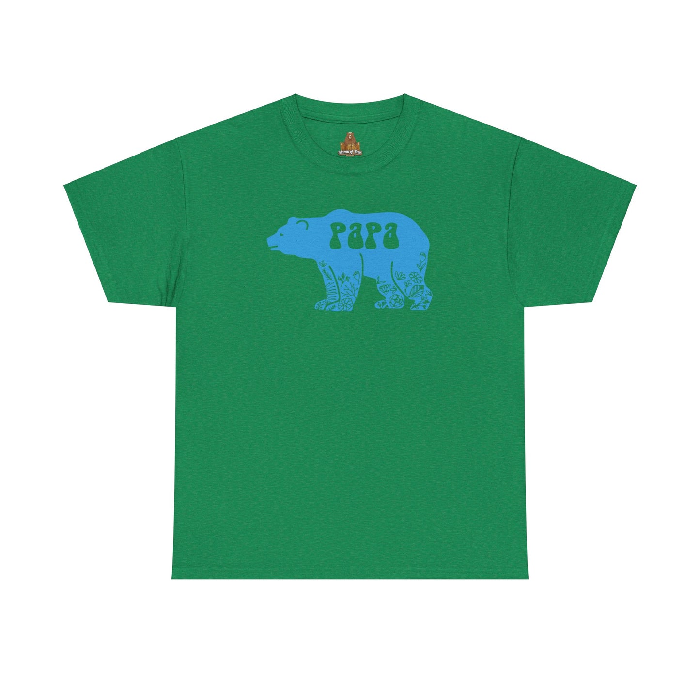 Floral Papa Bear T-Shirt, Daddy Tee, Father's Day Gift, Family Matching Shirt, Dad Birthday Present