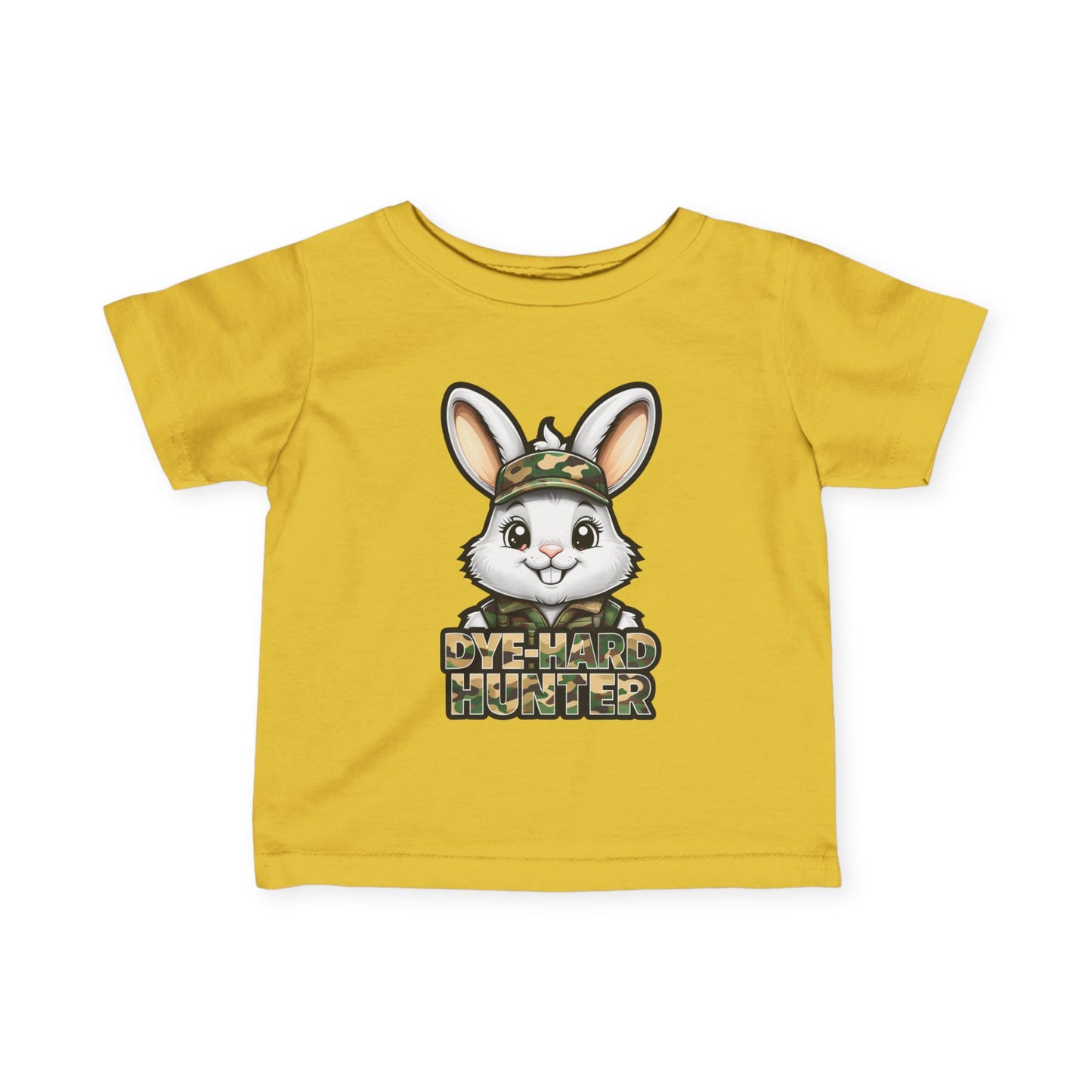 Dye-Hard Hunter Infant Tee - Cute Bunny T-Shirt for Little Outdoorsy Kids
