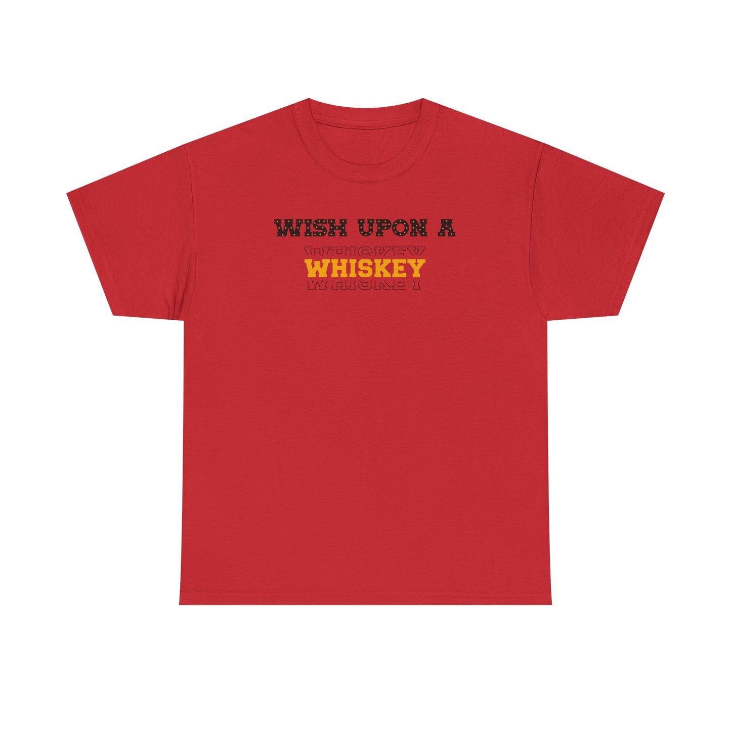 Wish Upon a Whiskey Unisex Heavy Cotton Tee, Funny Drinking Shirt, Gift for Whiskey Lovers, Bar Night Tee, Unique Birthday
