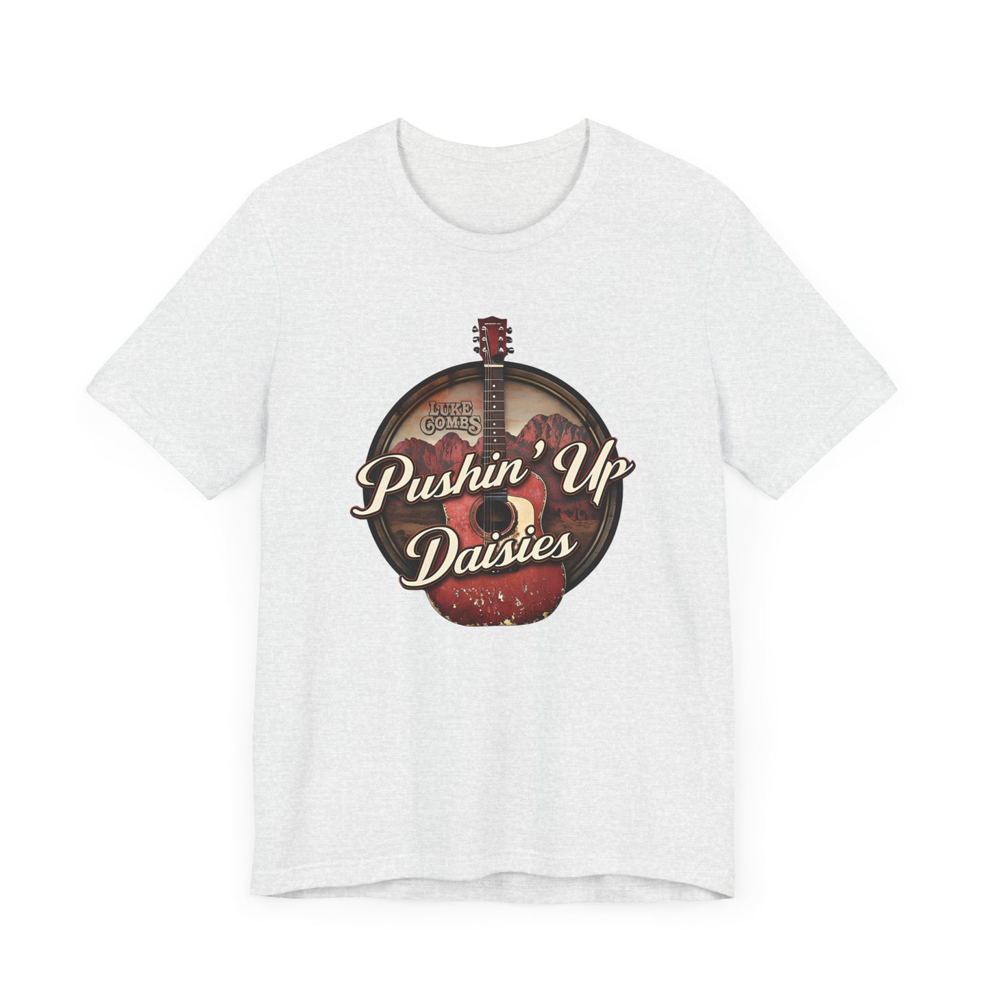 Pushin' Up Daisies Graphic T-Shirt, Gift for Musicians, Unisex Casual Wear, Music Lover's Apparel, Concerts