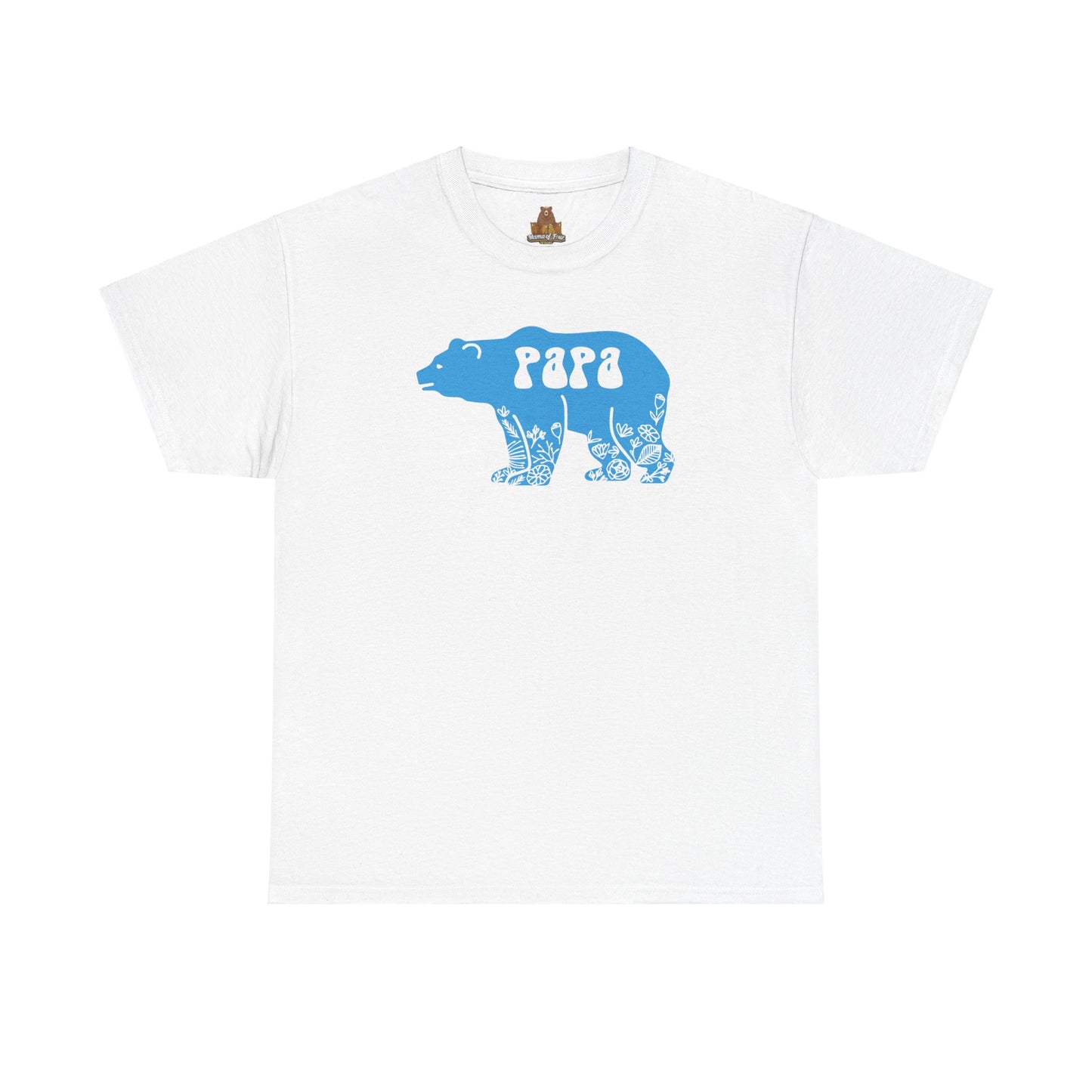 Floral Papa Bear T-Shirt, Daddy Tee, Father's Day Gift, Family Matching Shirt, Dad Birthday Present
