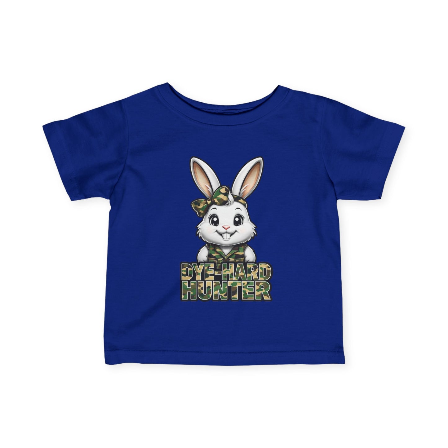 Dye-Hard Girl Hunter Infant Tee - Cute Bunny T-Shirt for Little Outdoorsy Kids