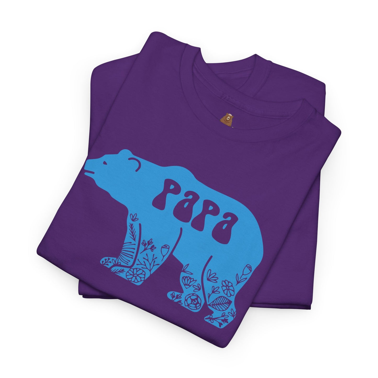 Floral Papa Bear T-Shirt, Daddy Tee, Father's Day Gift, Family Matching Shirt, Dad Birthday Present