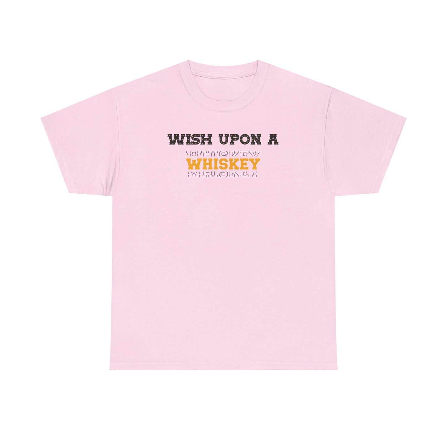 Wish Upon a Whiskey Unisex Heavy Cotton Tee, Funny Drinking Shirt, Gift for Whiskey Lovers, Bar Night Tee, Unique Birthday