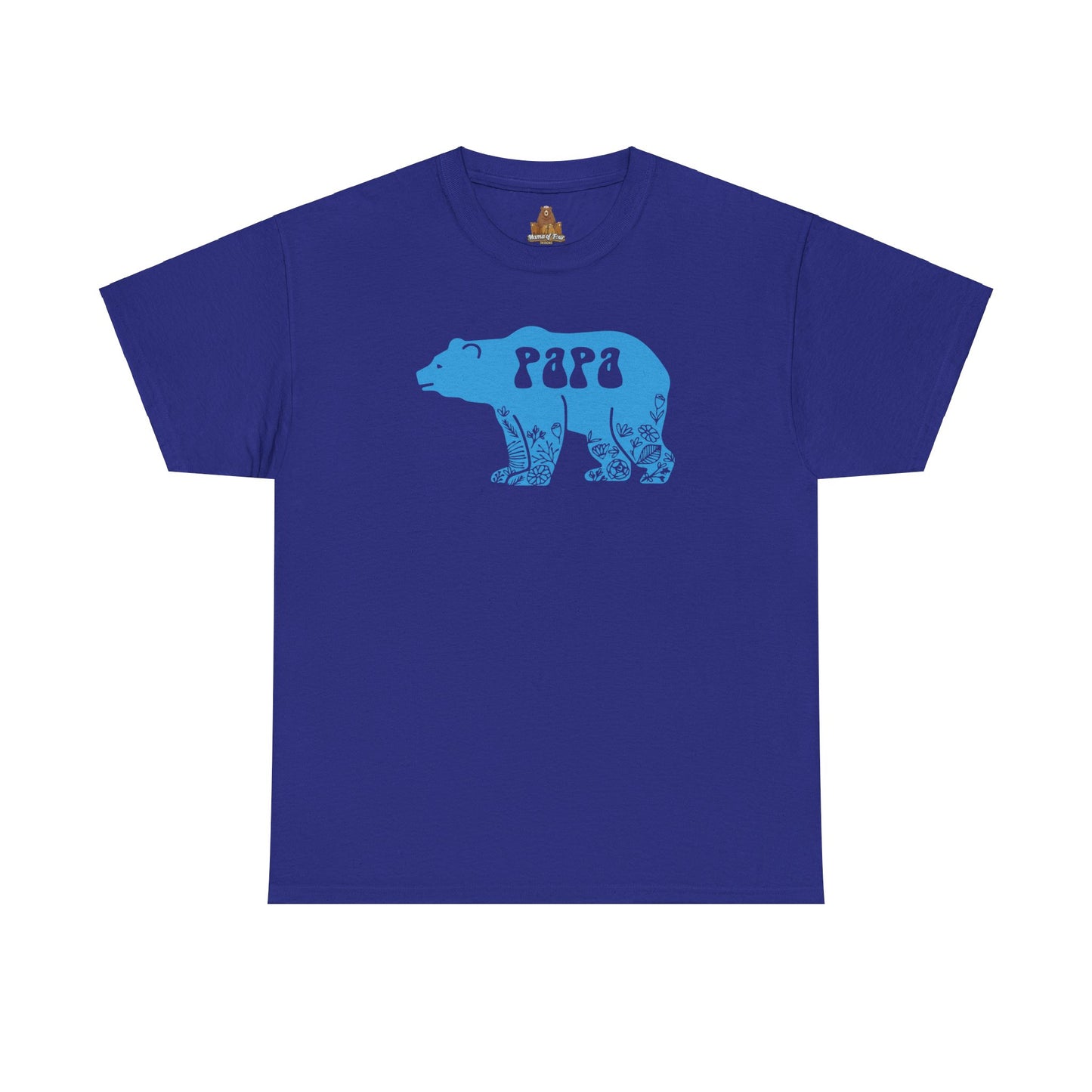 Floral Papa Bear T-Shirt, Daddy Tee, Father's Day Gift, Family Matching Shirt, Dad Birthday Present
